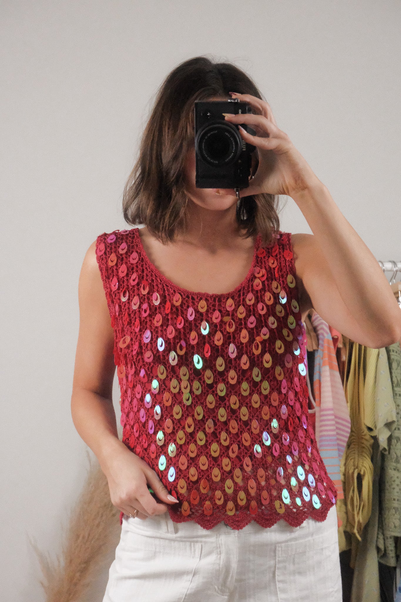 Vintage x Sequin Knit Tank (M)