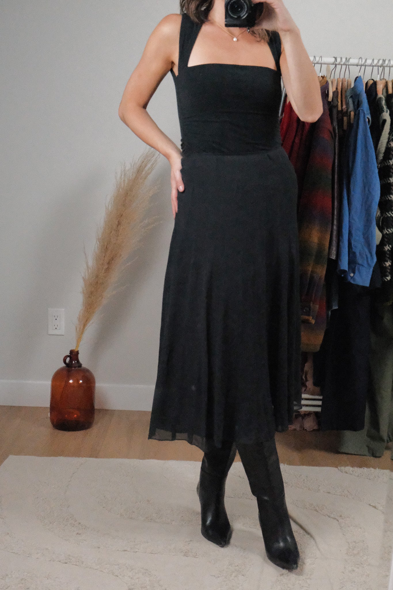 Vintage x Silk Maxi Skirt (S)