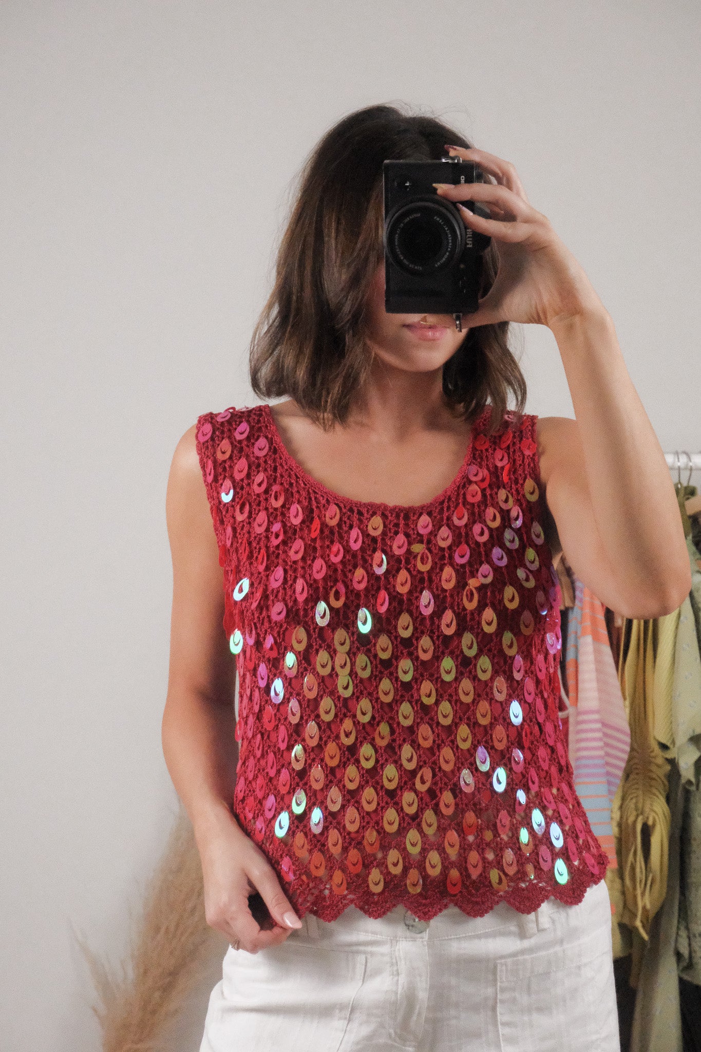 Vintage x Sequin Knit Tank (M)