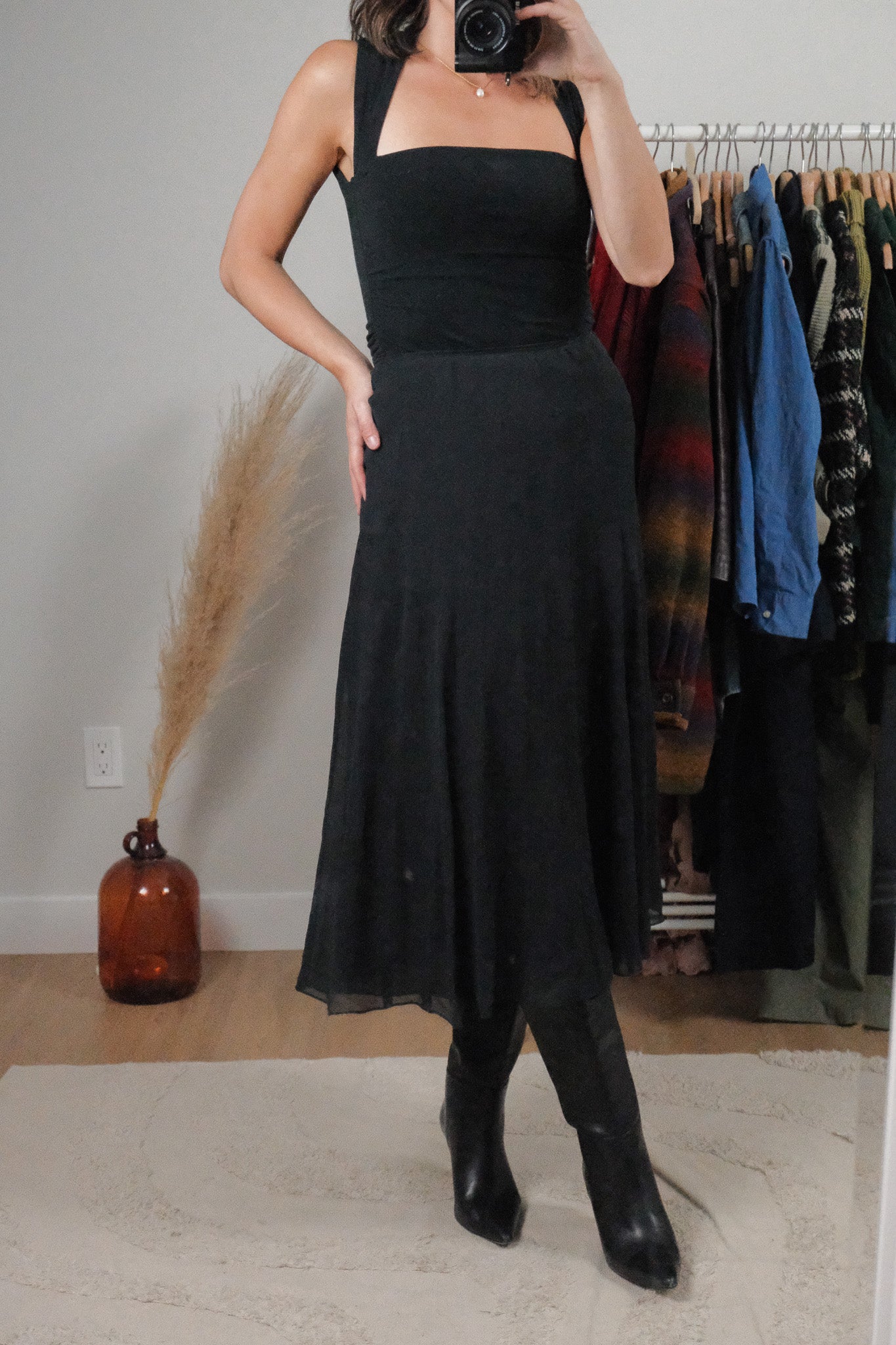 Vintage x Silk Maxi Skirt (S)