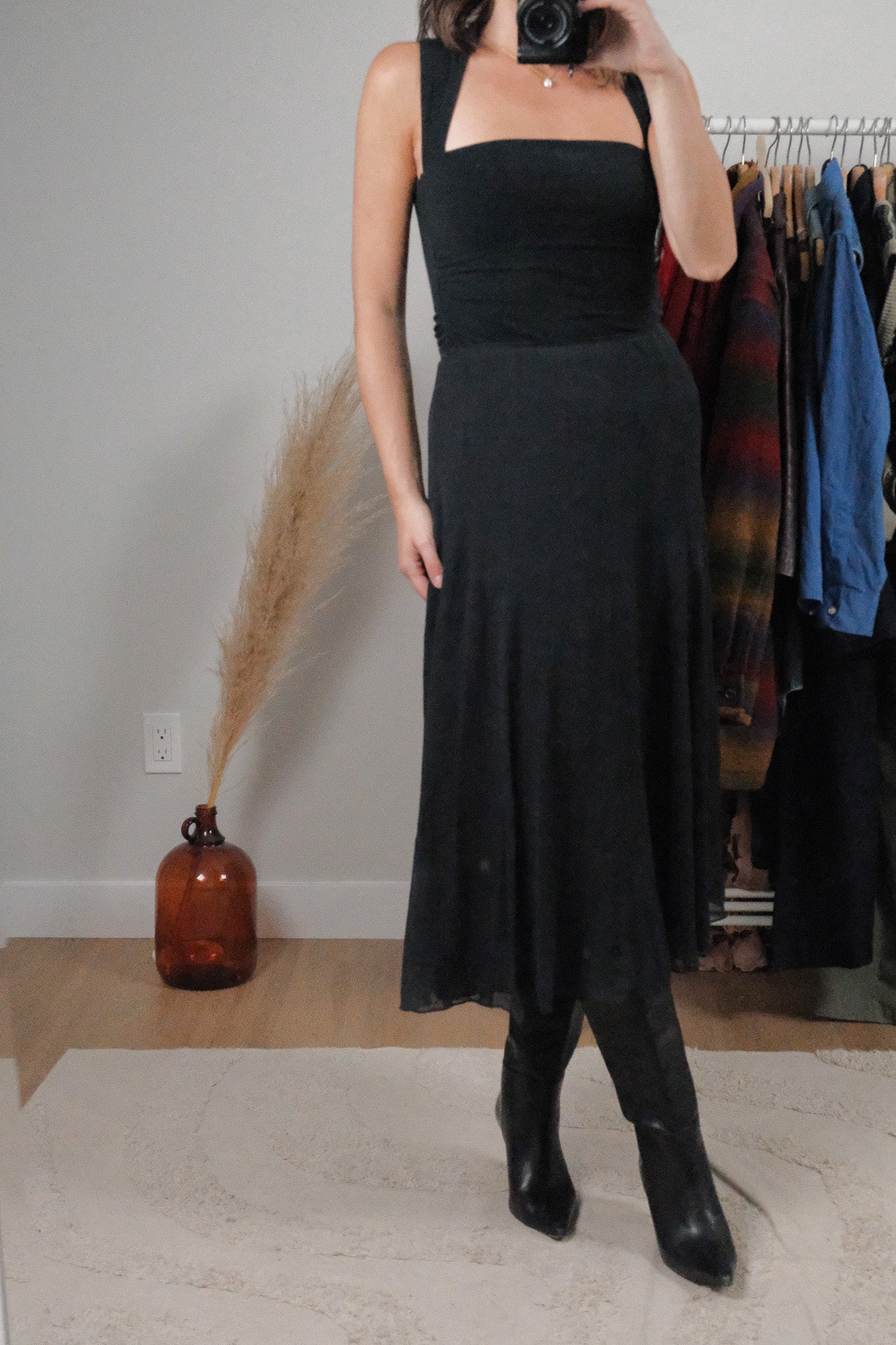 Vintage x Silk Maxi Skirt (S)