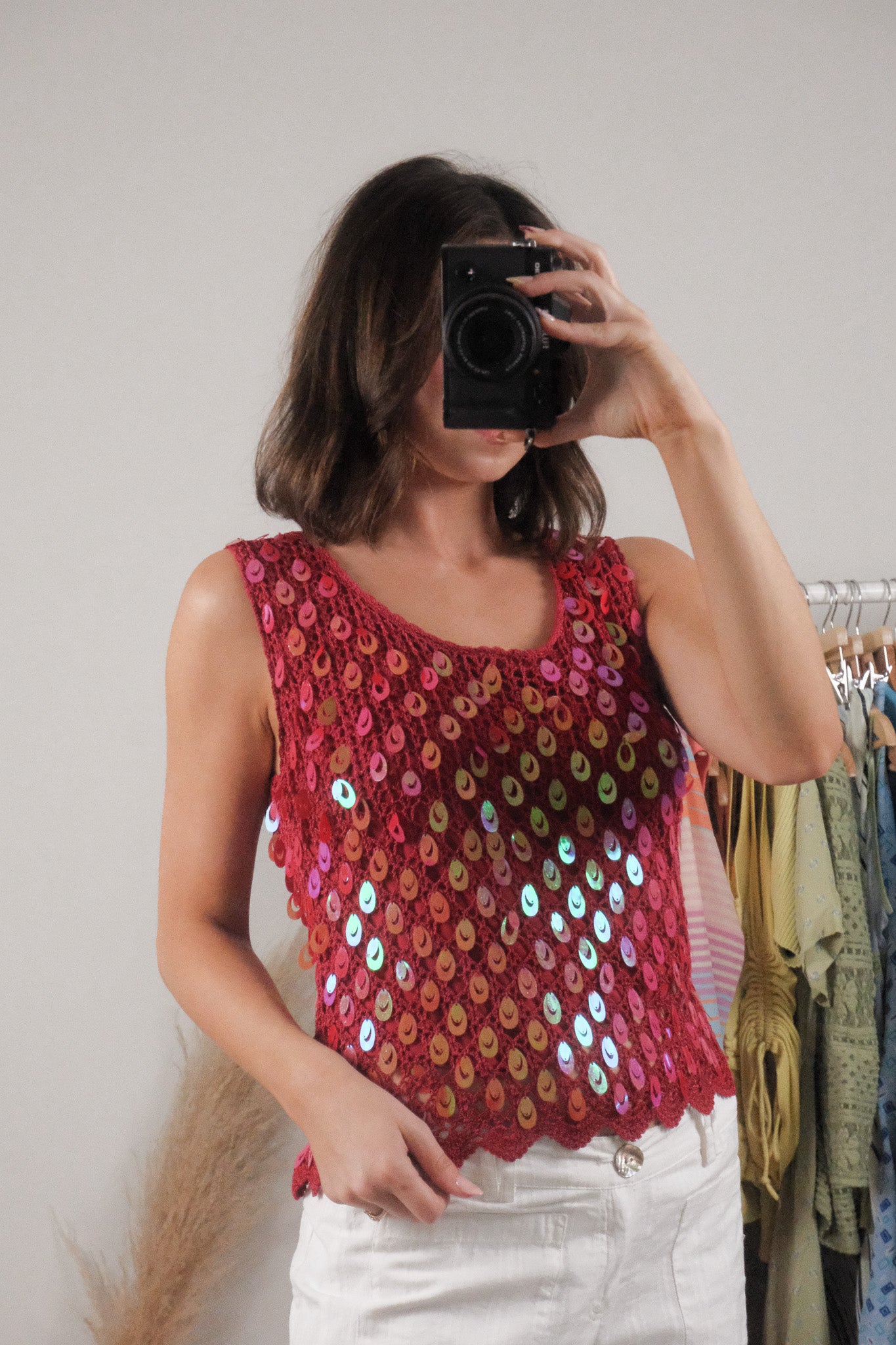 Vintage x Sequin Knit Tank (M)