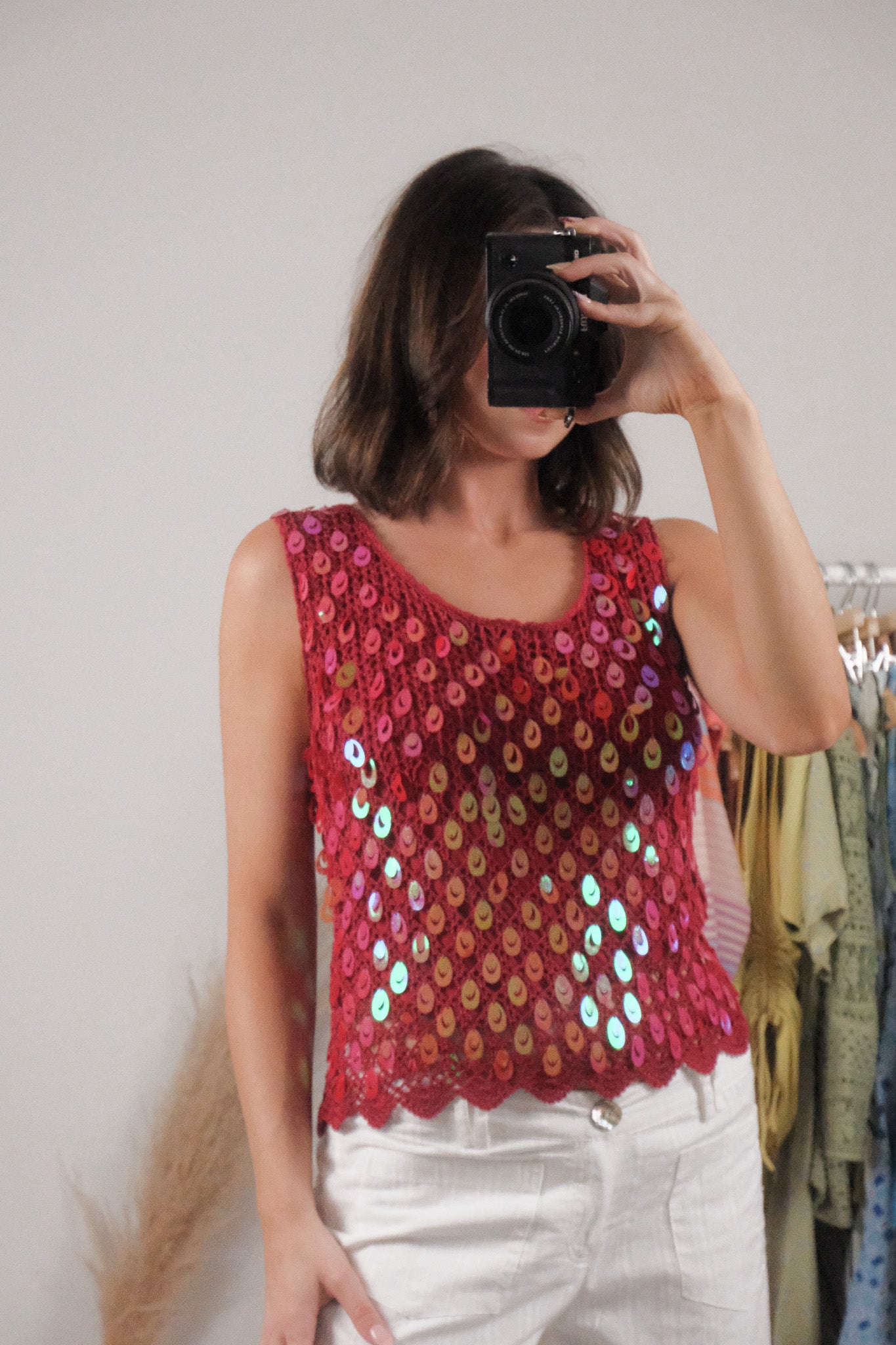 Vintage x Sequin Knit Tank (M)