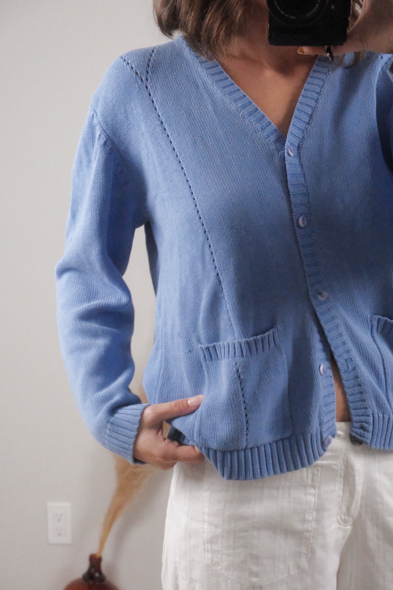 Vintage x Cotton Textured Cardigan (S/M)