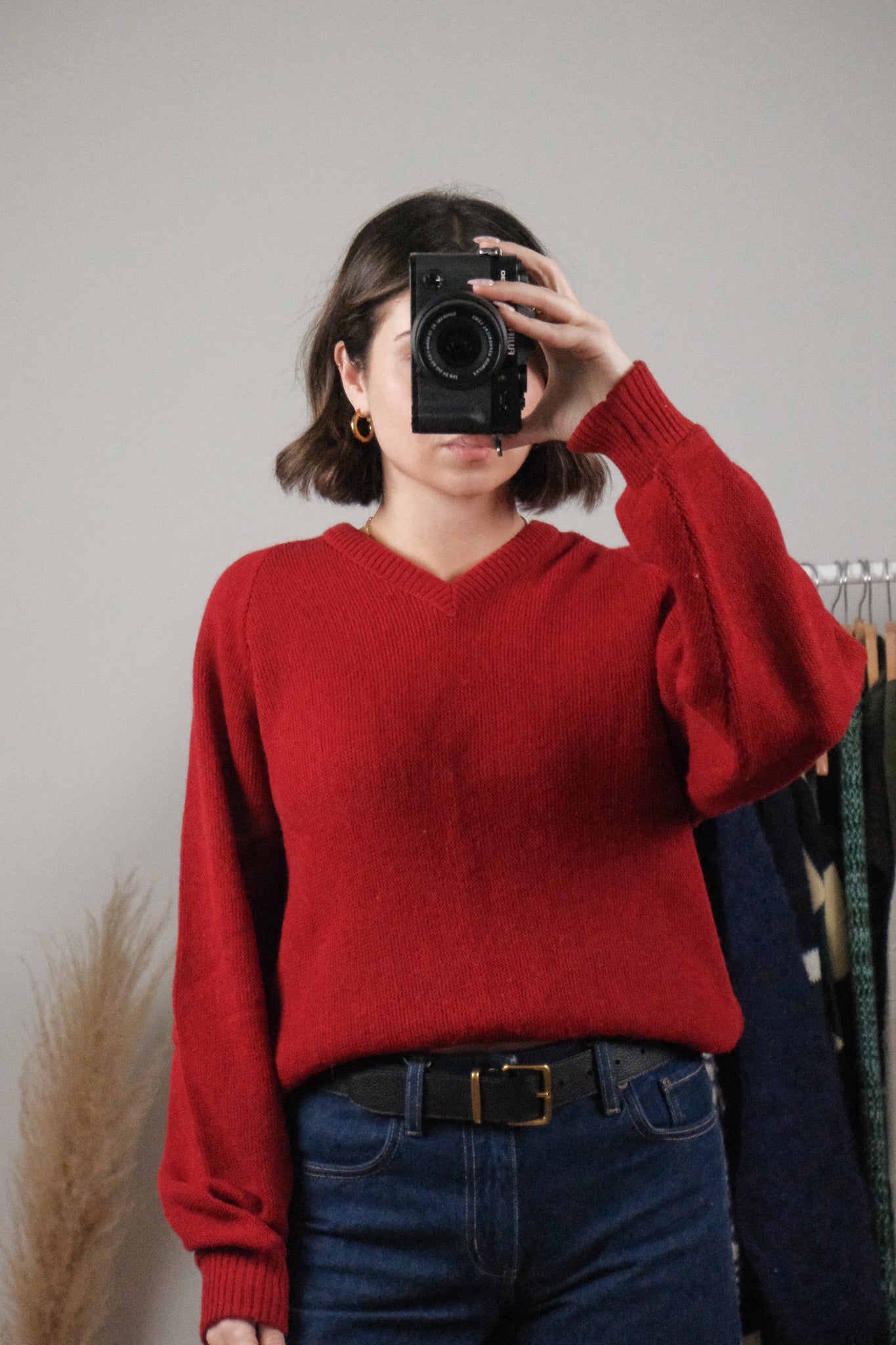 Made in Canada x Vintage x Wool Blend V-Neck (S/M)