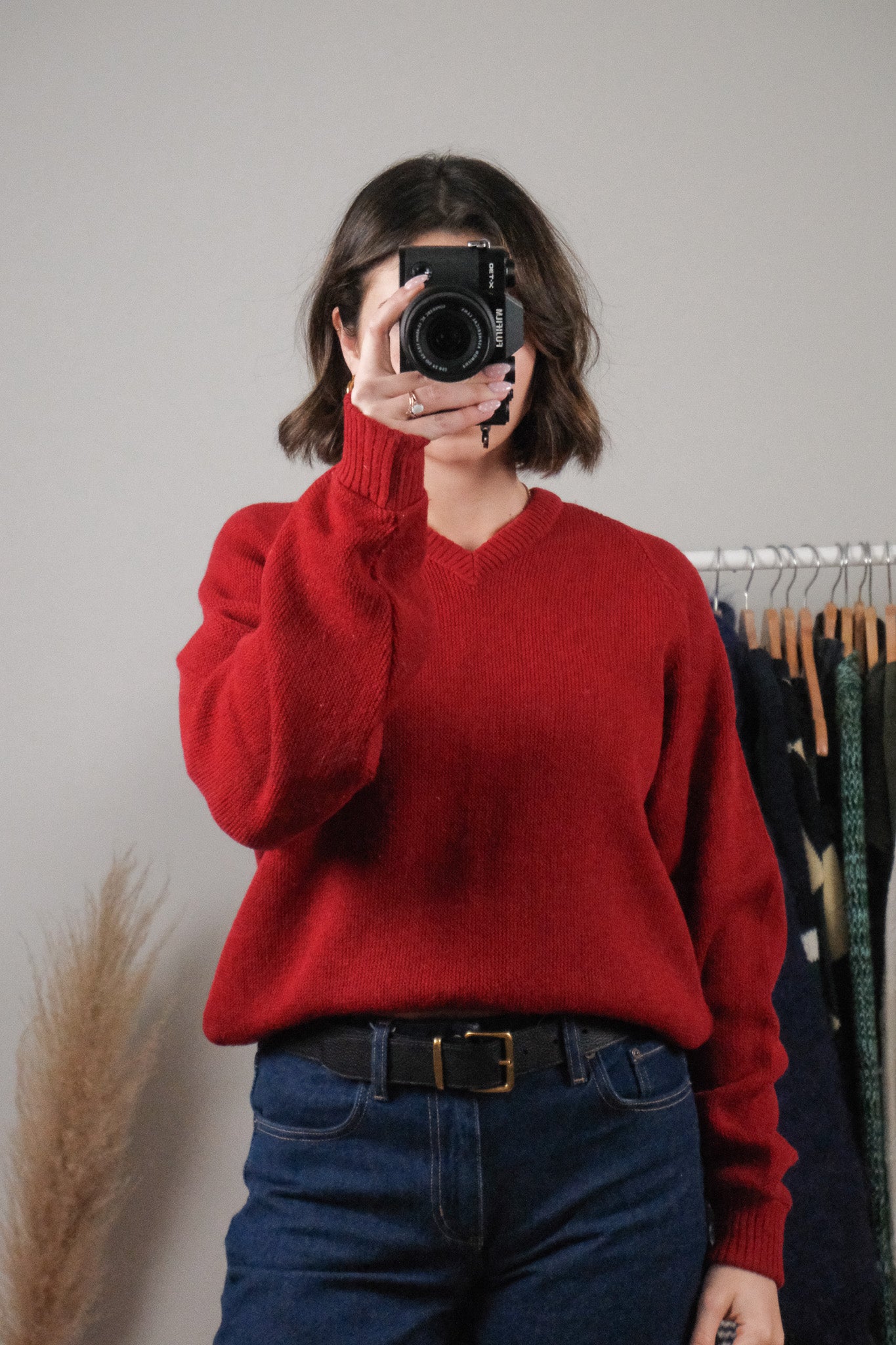 Made in Canada x Vintage x Wool Blend V-Neck (S/M)