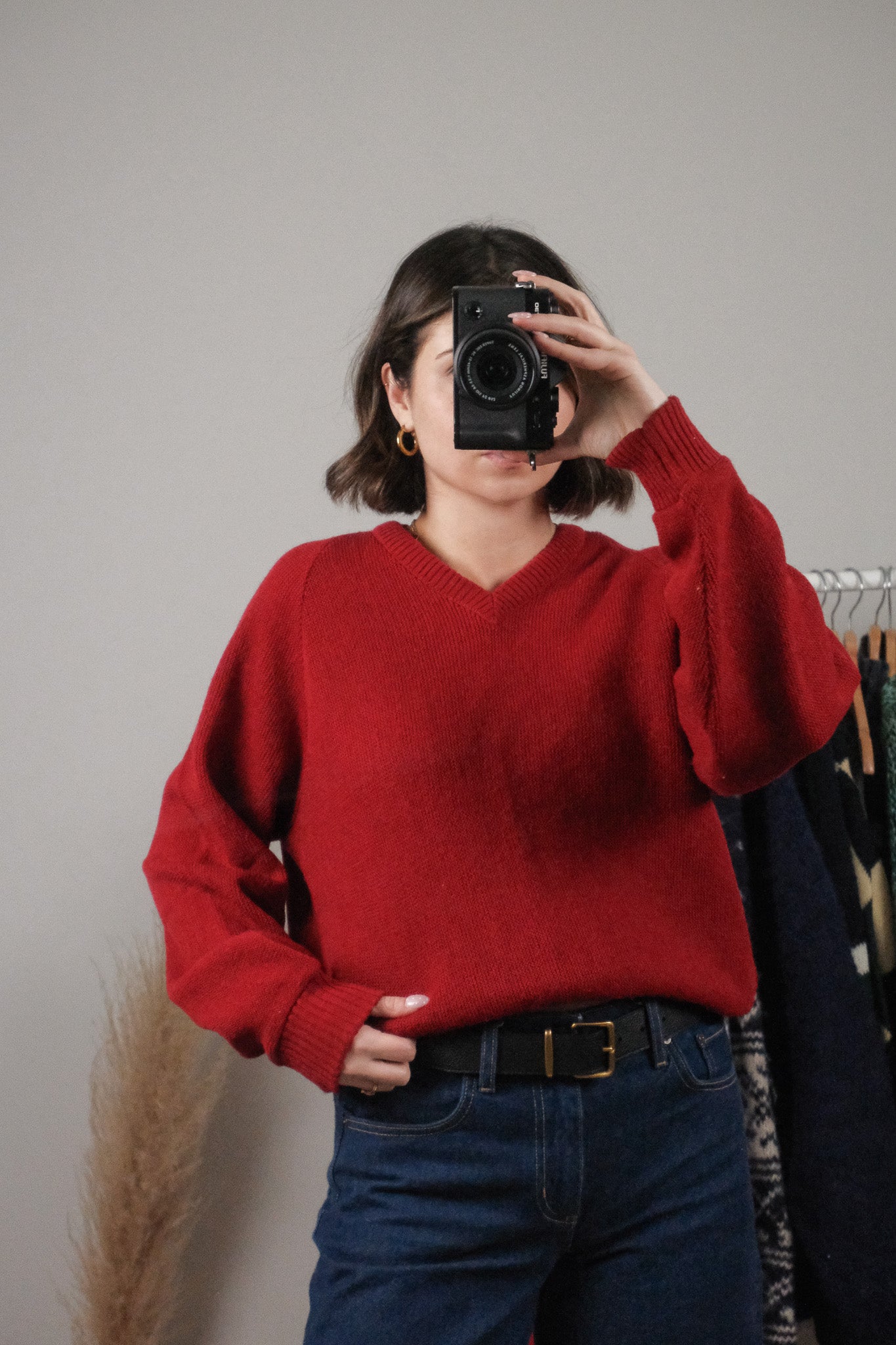 Made in Canada x Vintage x Wool Blend V-Neck (S/M)