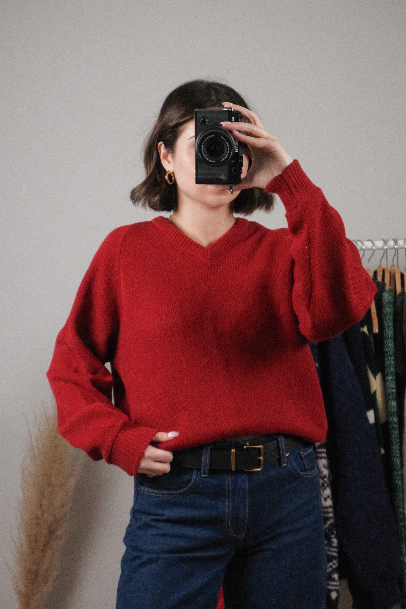 Made in Canada x Vintage x Wool Blend V-Neck (S/M)