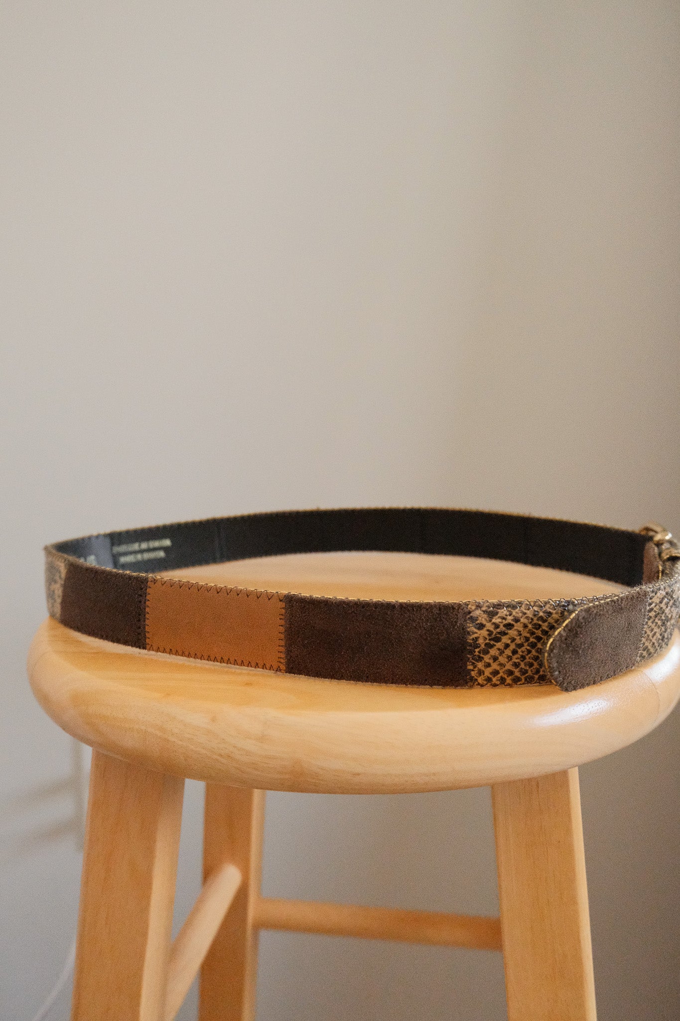 Made in Canada x Vintage x Leather Patchwork Belt (L)