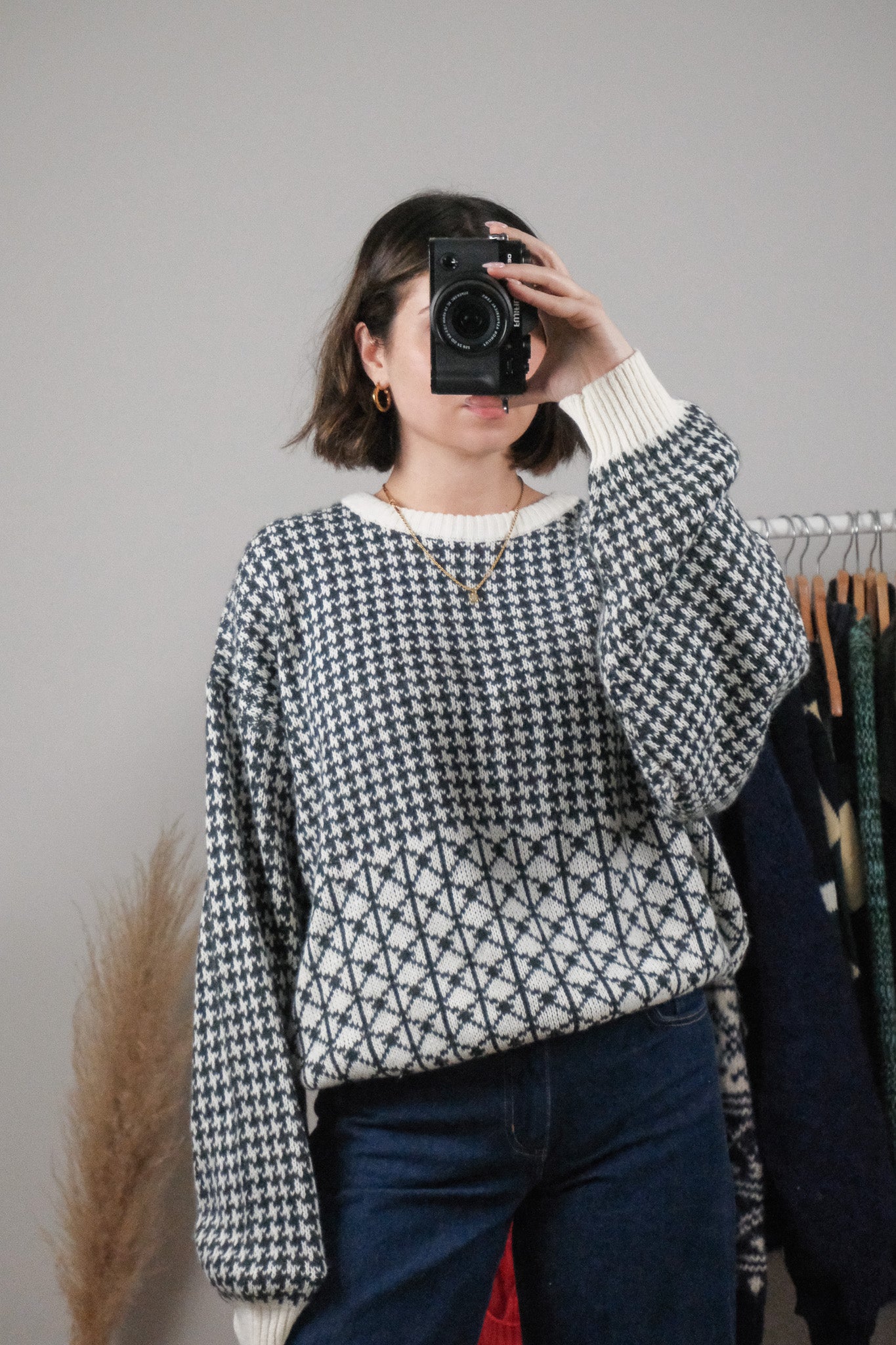 Made in Korea x Vintage x Patterned Sweater (M/L)