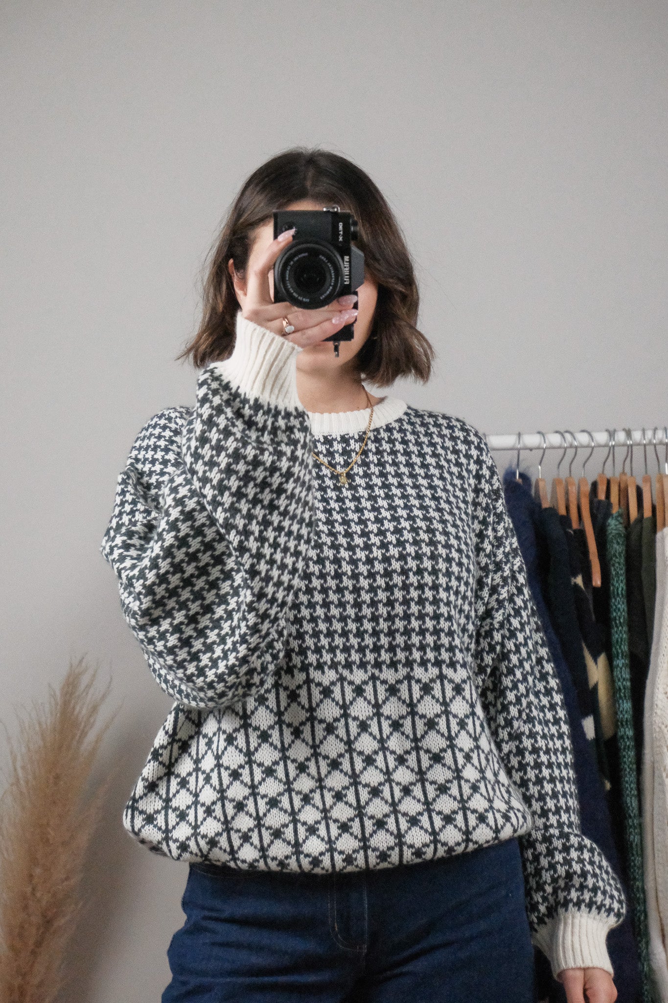 Made in Korea x Vintage x Patterned Sweater (M/L)