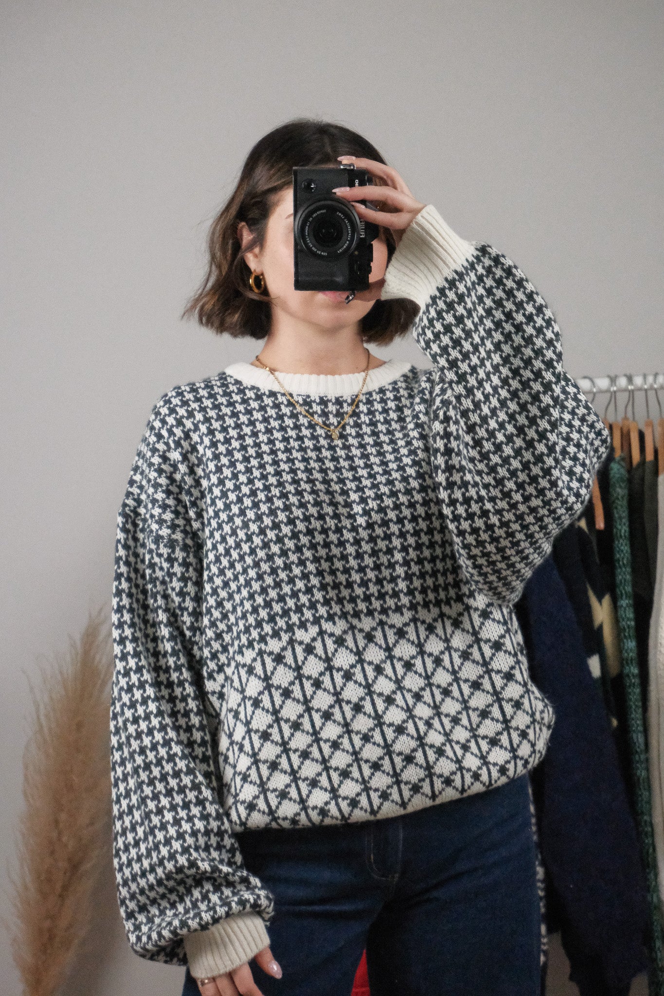 Made in Korea x Vintage x Patterned Sweater (M/L)