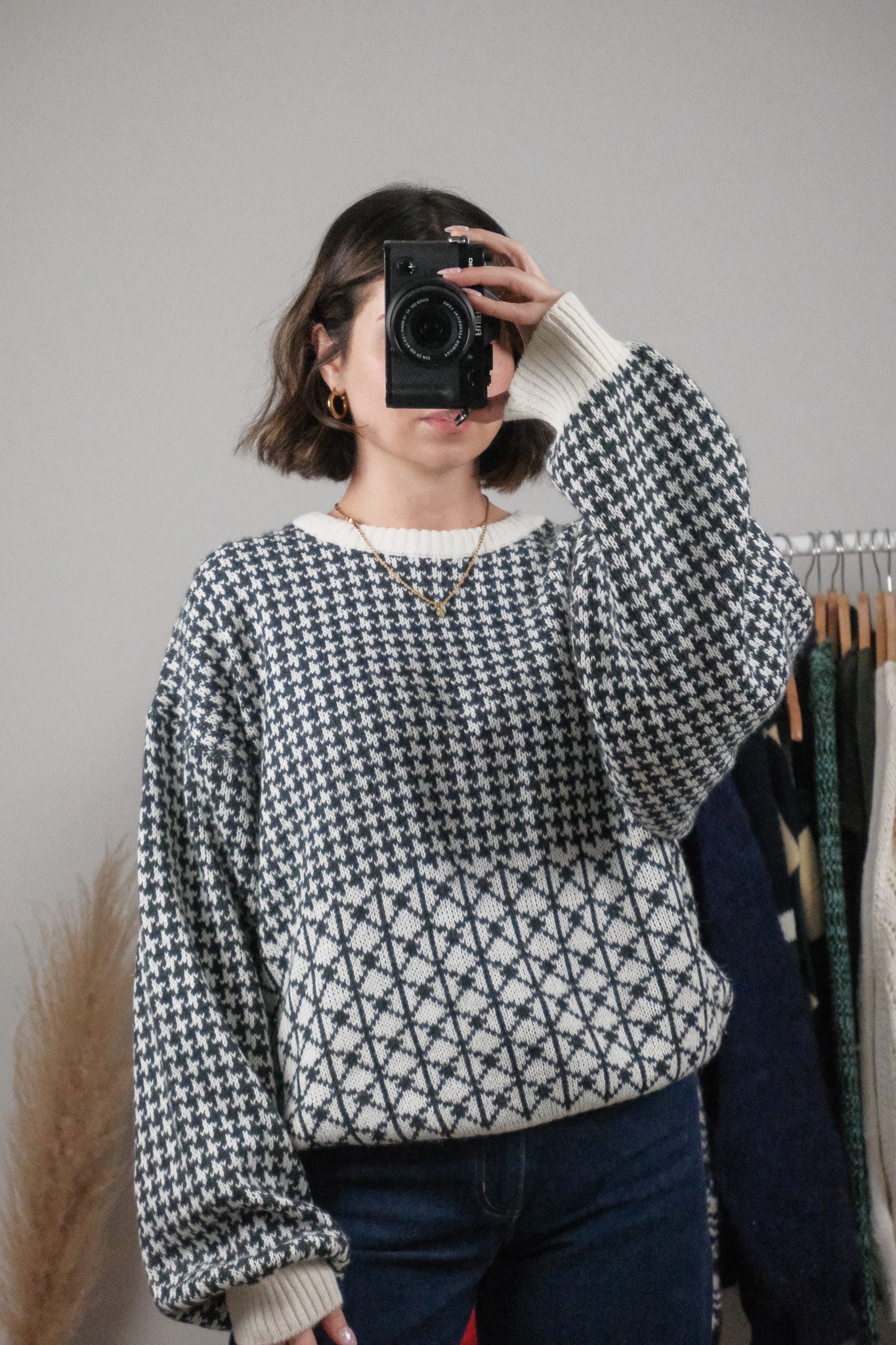 Made in Korea x Vintage x Patterned Sweater (M/L)
