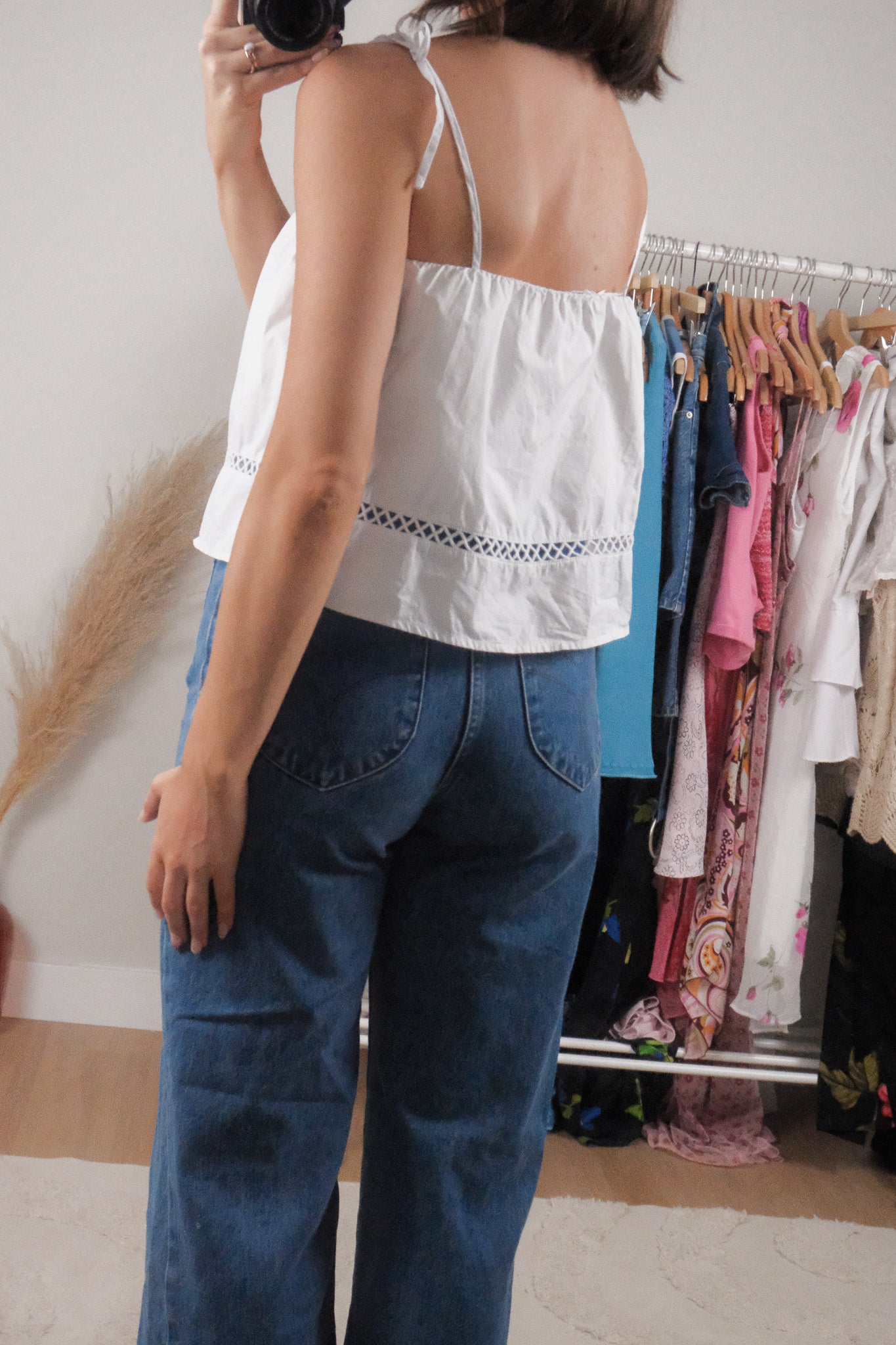 UO x Cotton Poplin Cropped Blouse (S)