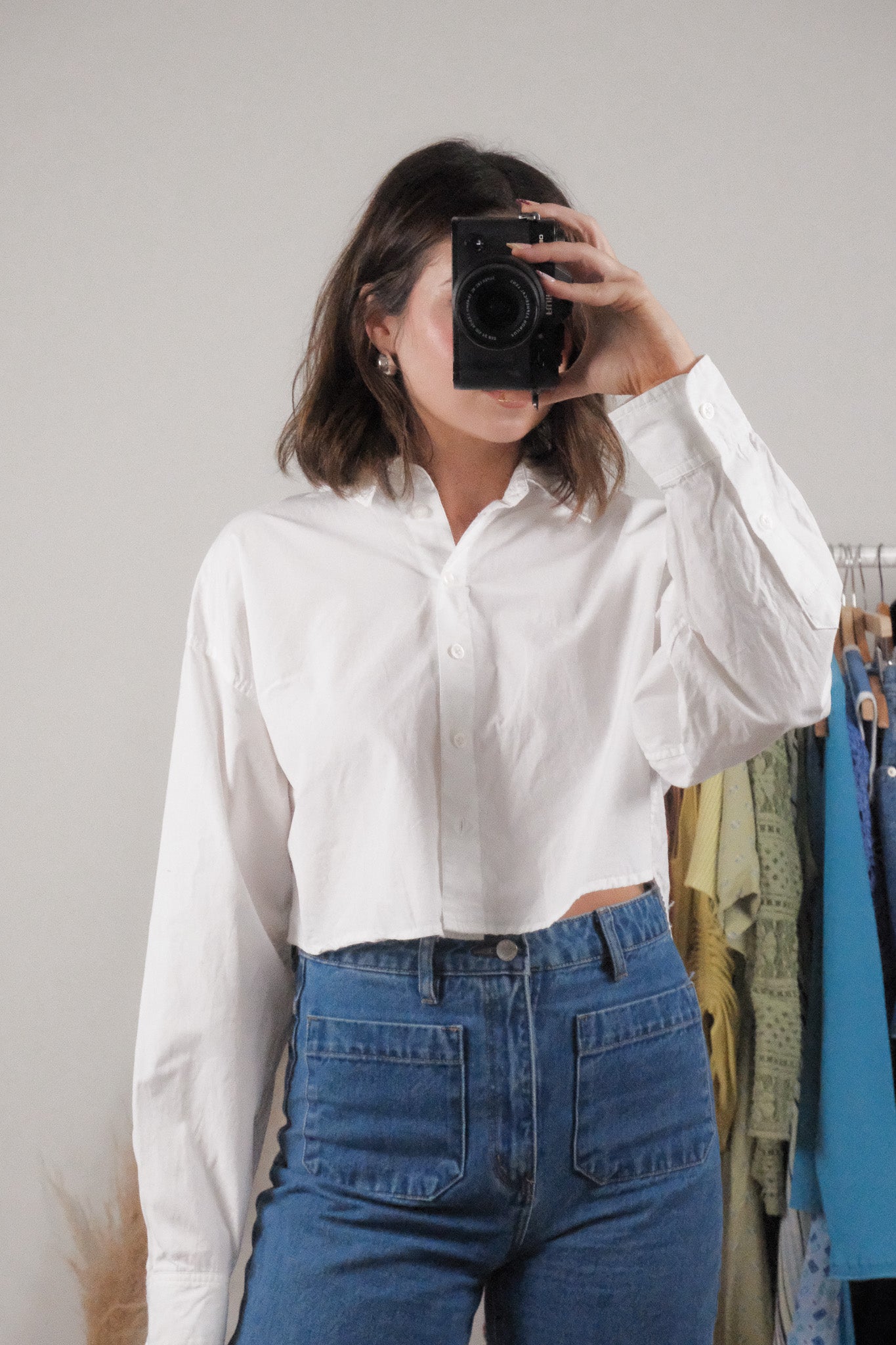 Aritzia x Cotton Cropped Blouse (M)