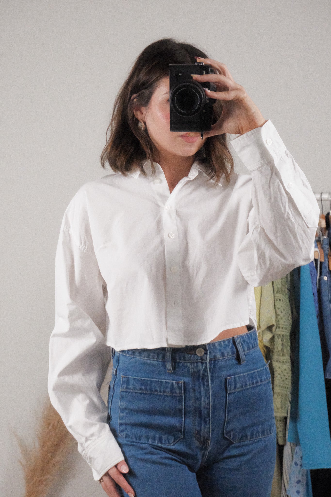 Aritzia x Cotton Cropped Blouse (M)