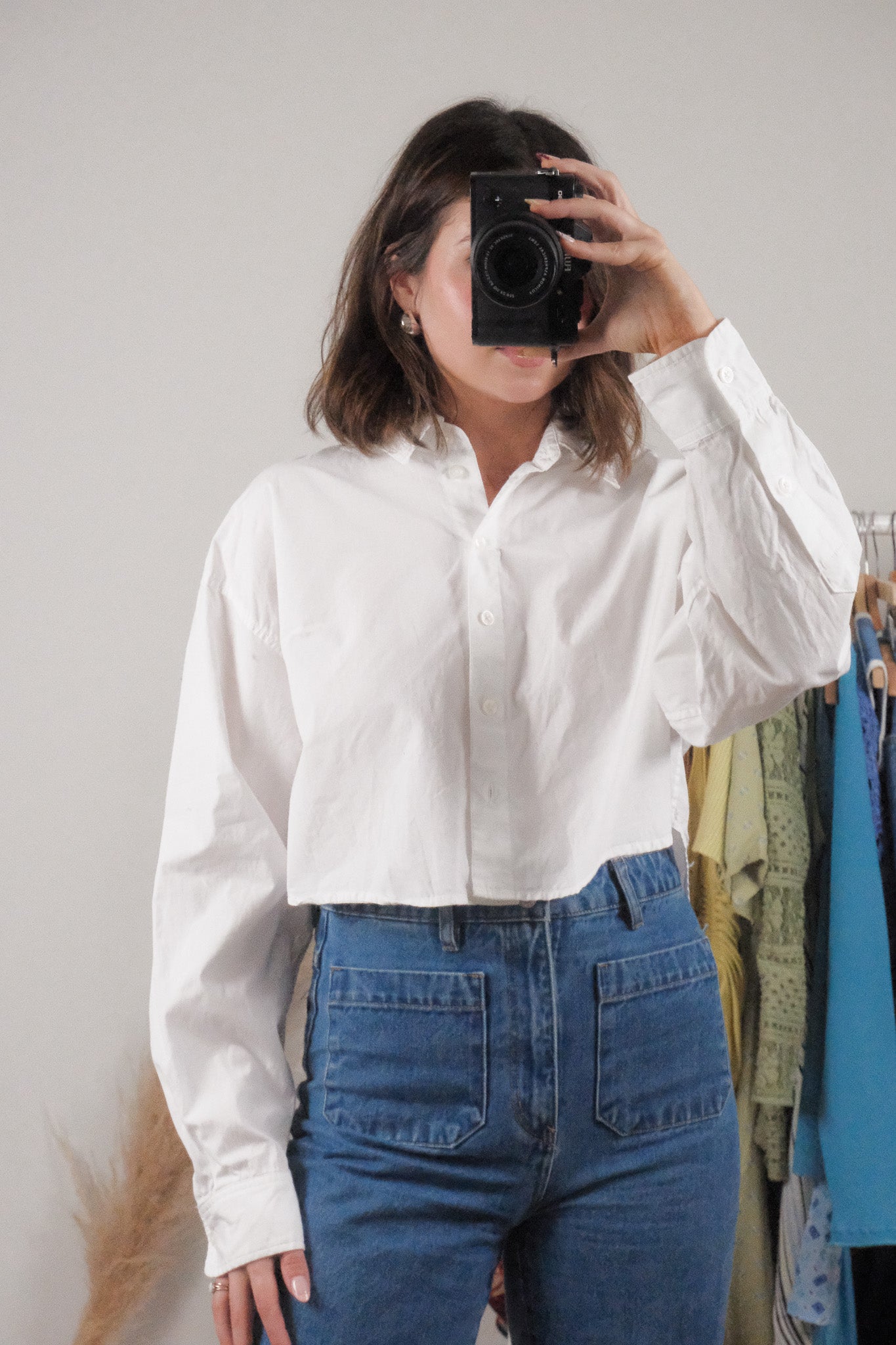 Aritzia x Cotton Cropped Blouse (M)