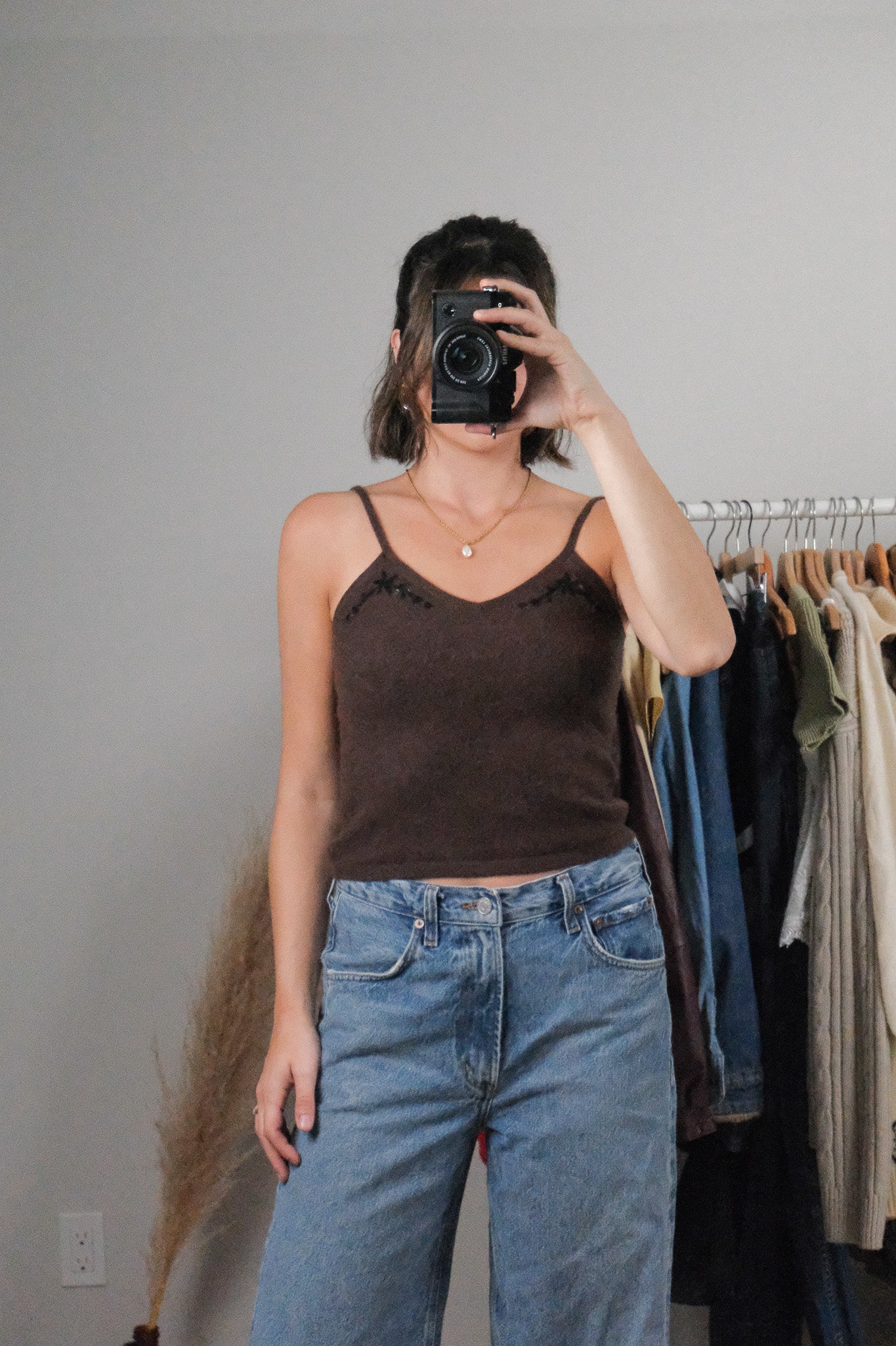 Vintage x 100% Cashmere Sequence Cropped Tank (S/M)