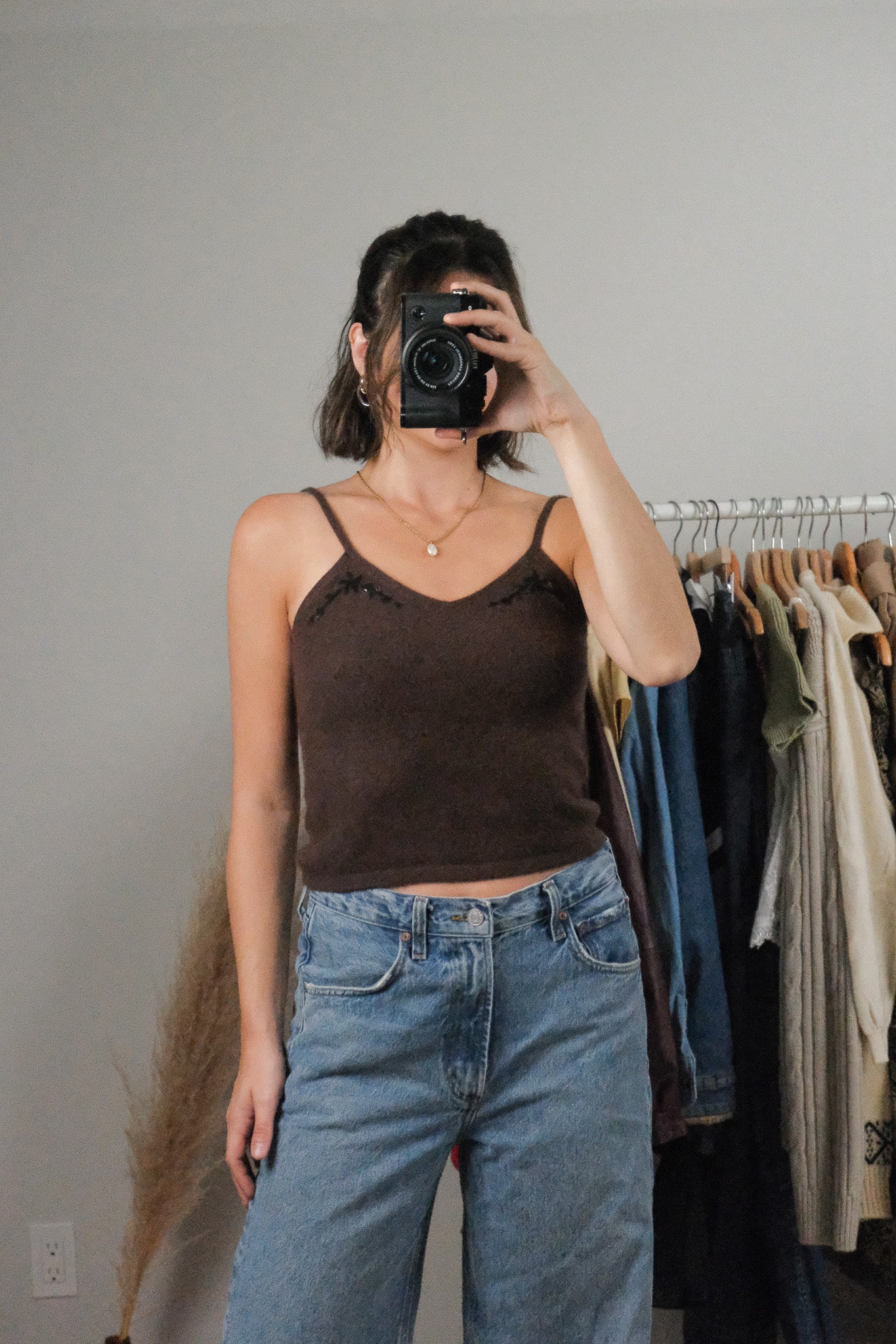 Vintage x 100% Cashmere Sequence Cropped Tank (S/M)