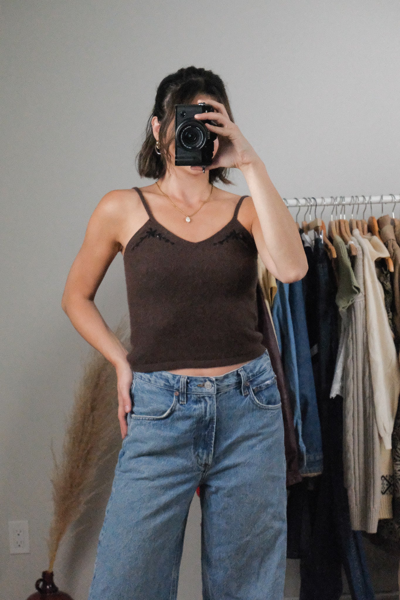Vintage x 100% Cashmere Sequence Cropped Tank (S/M)