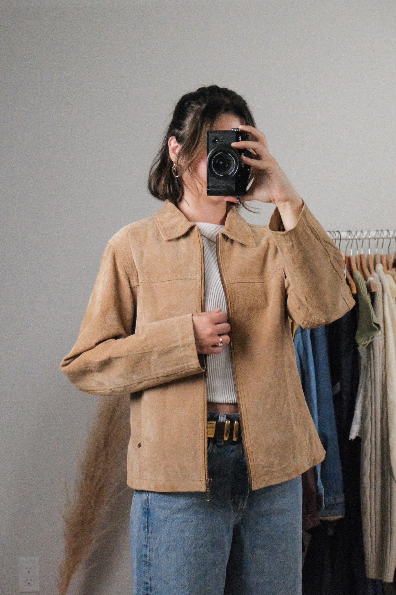 Vintage x Suede Collared Jacket (M)