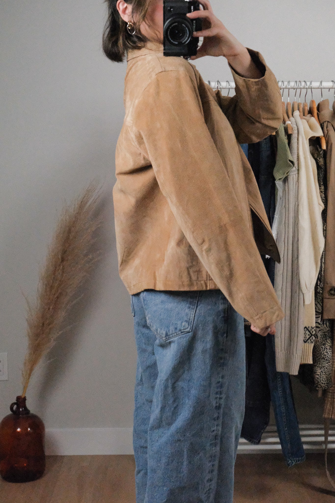 Vintage x Suede Collared Jacket (M)