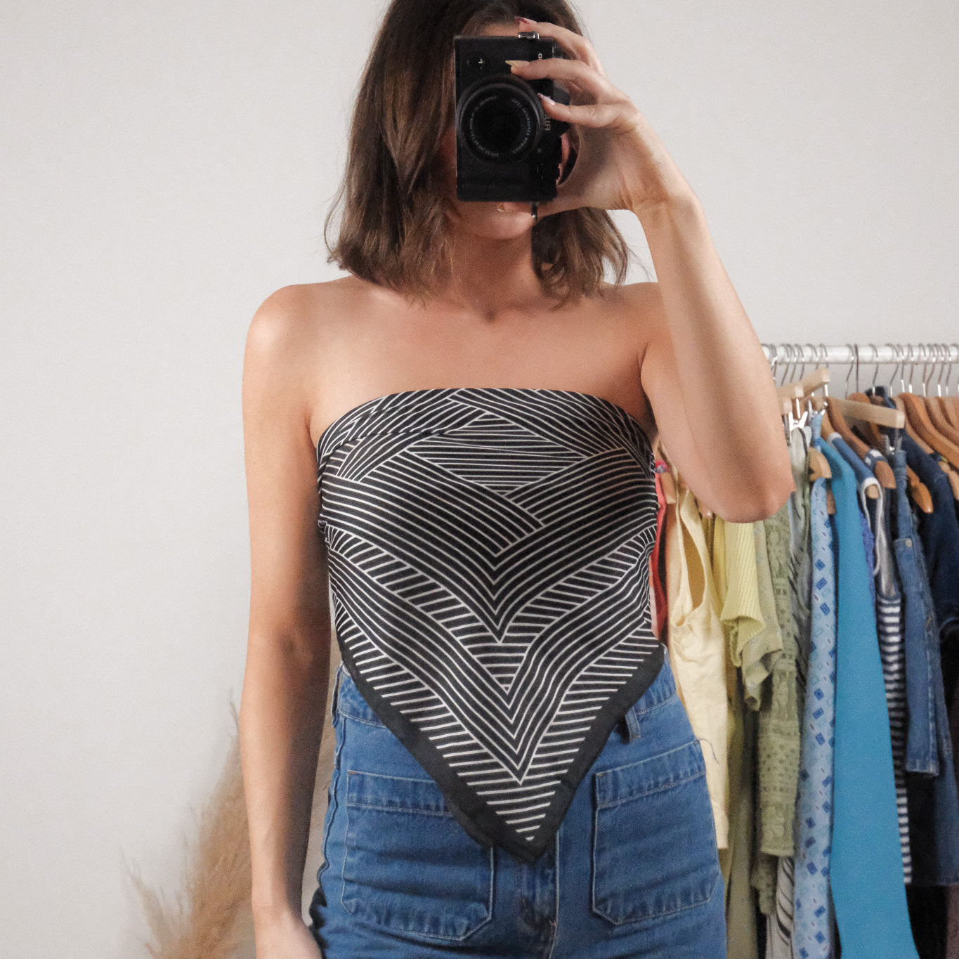 Vintage x Patterned Striped Scarf