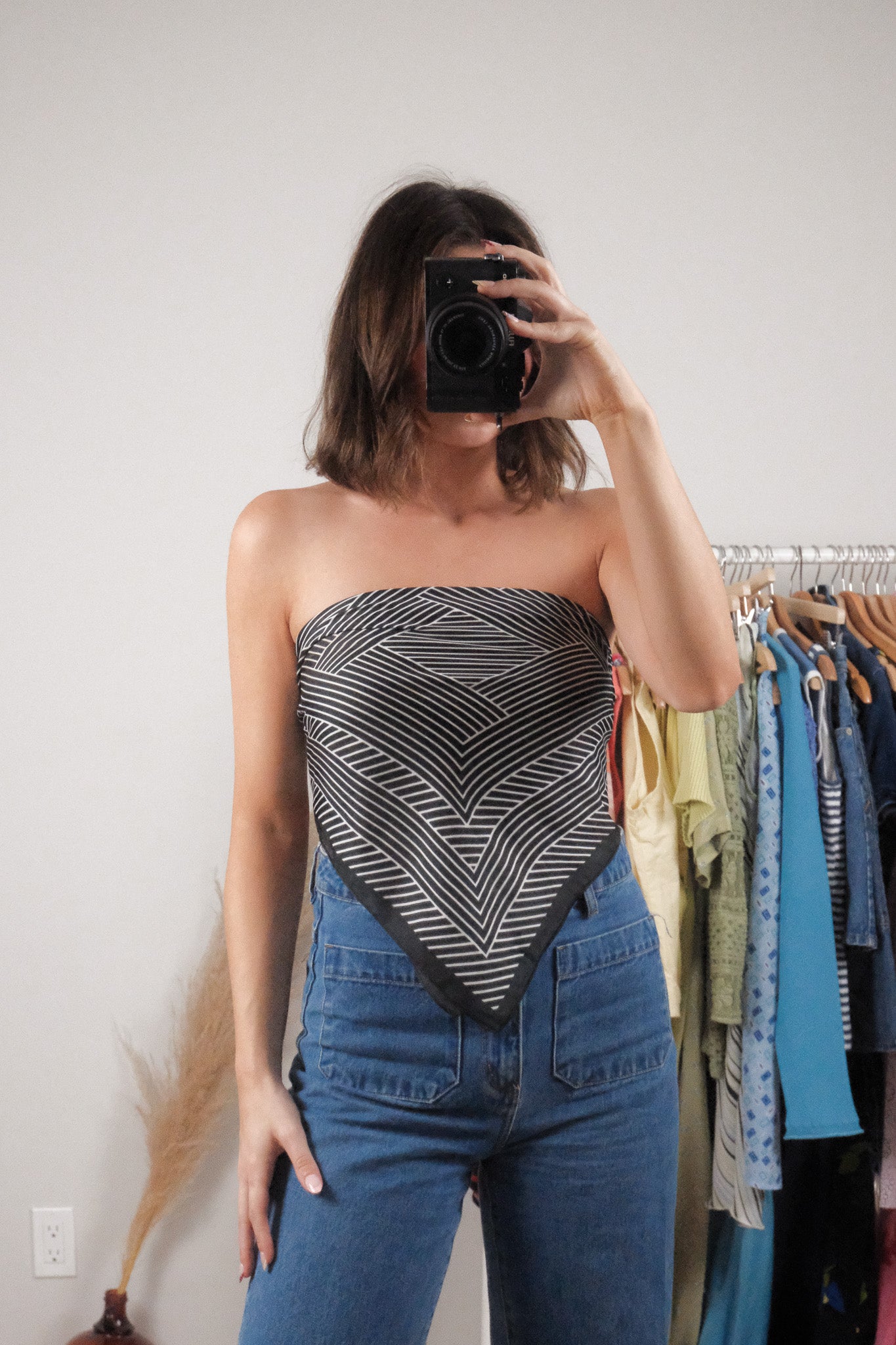 Vintage x Patterned Striped Scarf