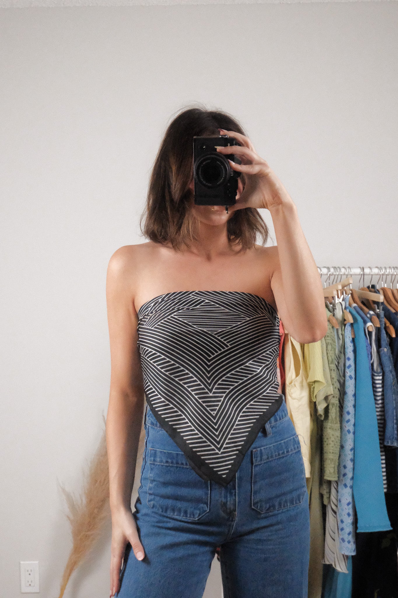 Vintage x Patterned Striped Scarf