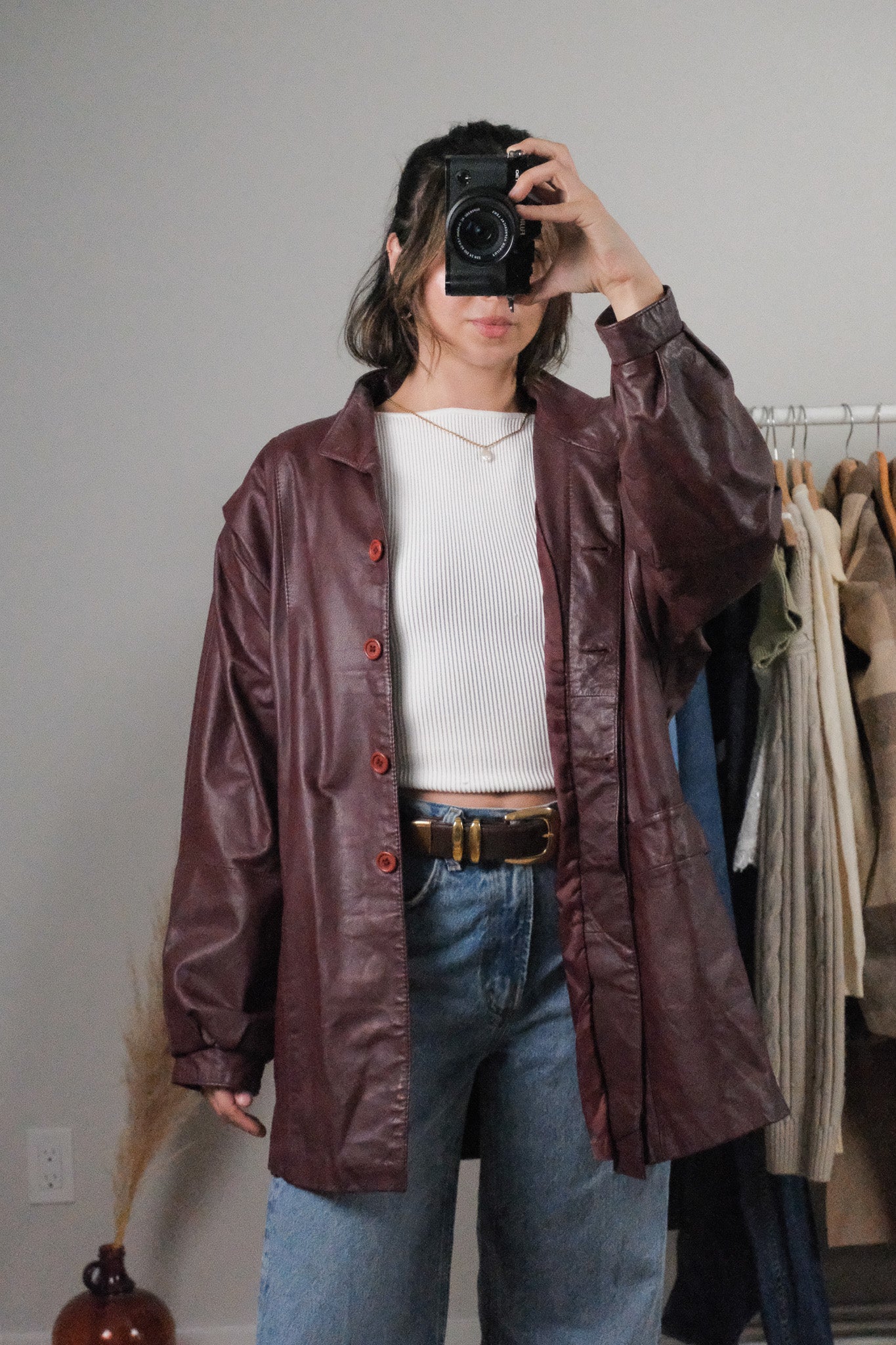 Made in Korea x Vintage x Leather Jacket (10-14)