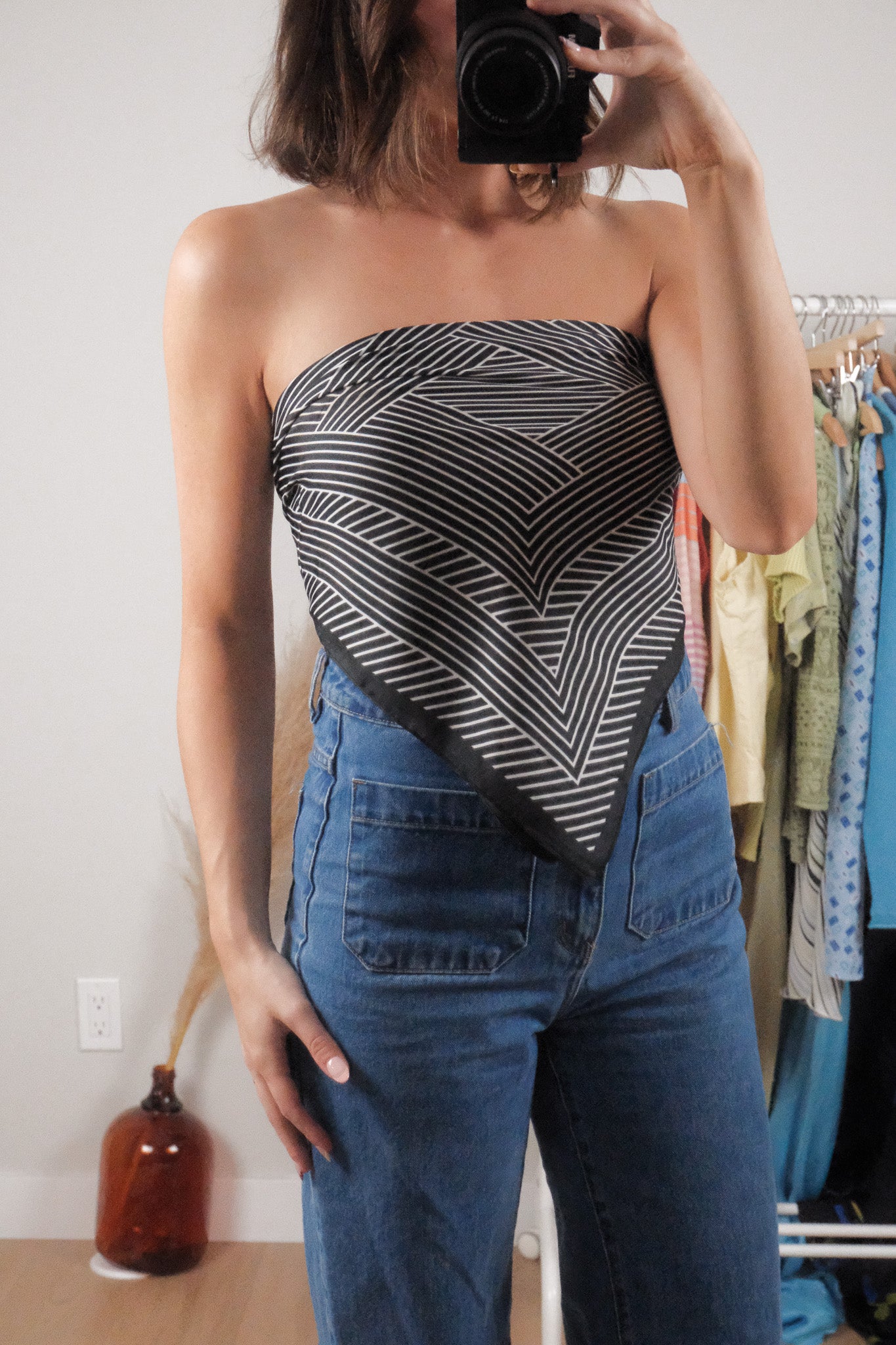 Vintage x Patterned Striped Scarf