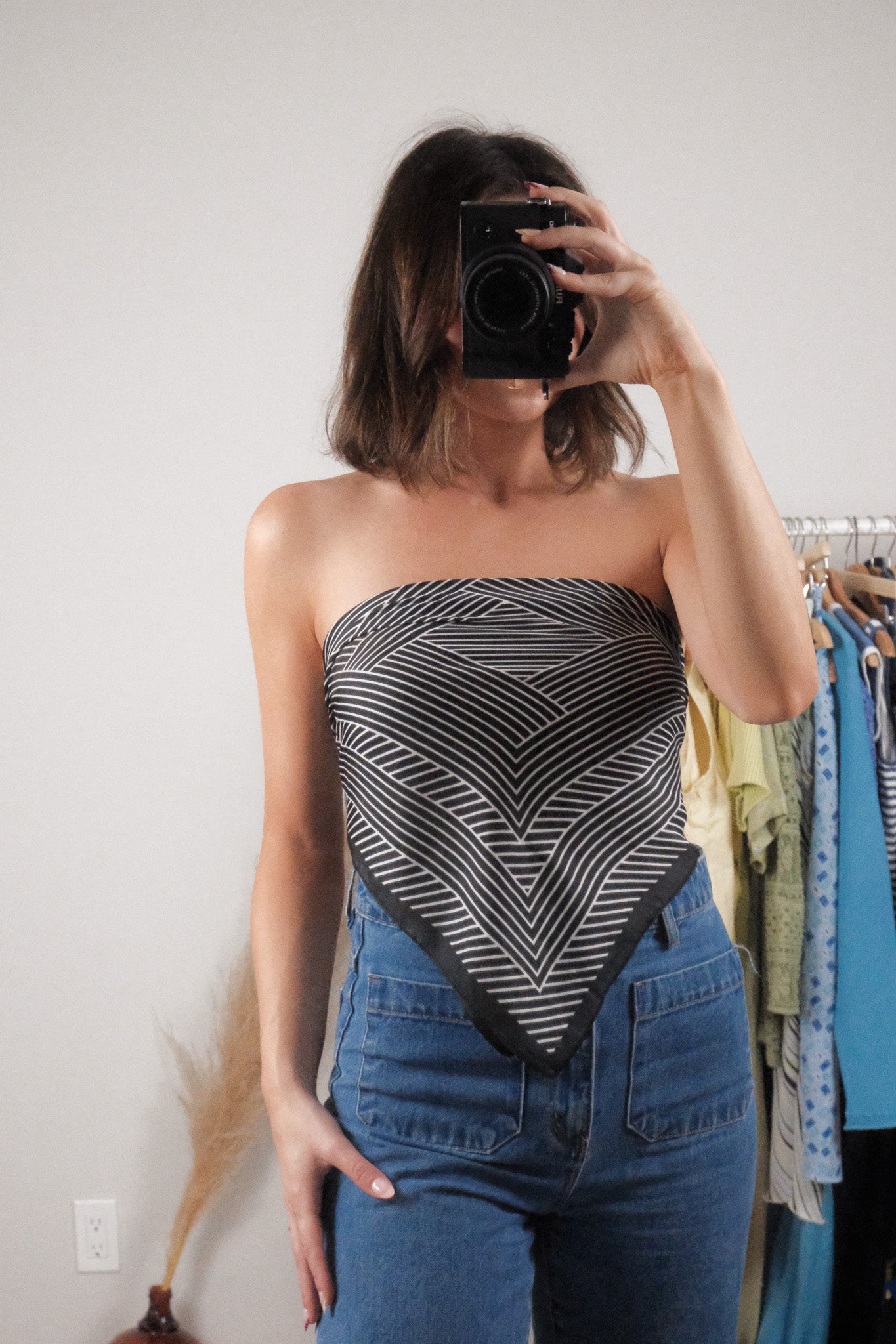 Vintage x Patterned Striped Scarf