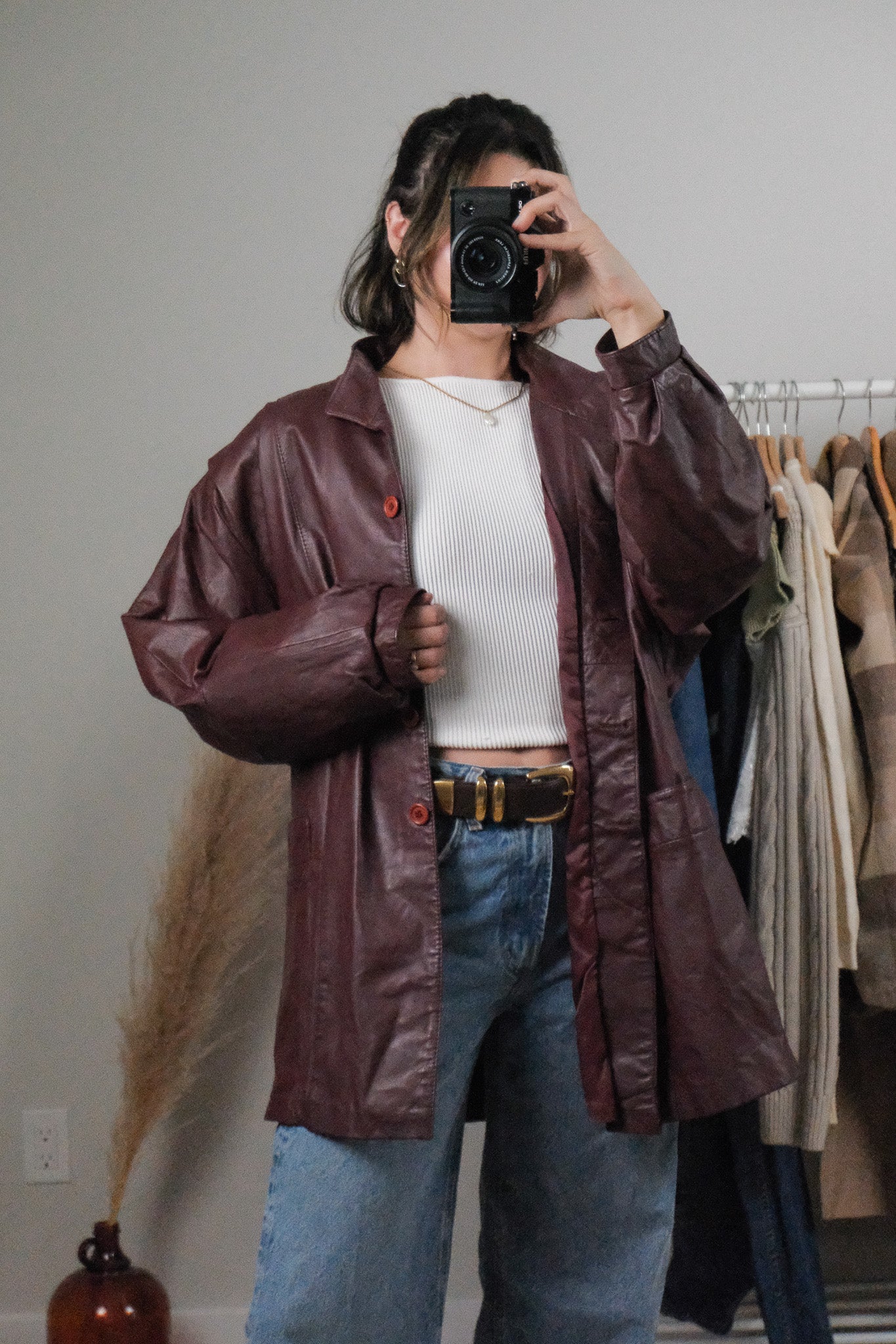 Made in Korea x Vintage x Leather Jacket (10-14)
