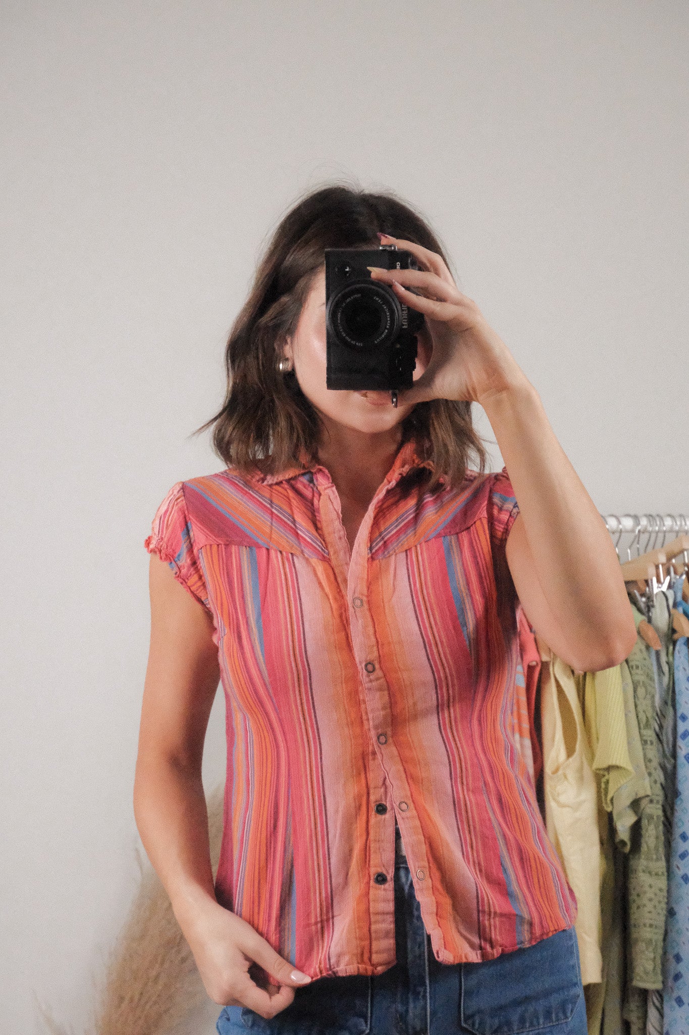 Vintage x Cotton Striped Blouse (M)
