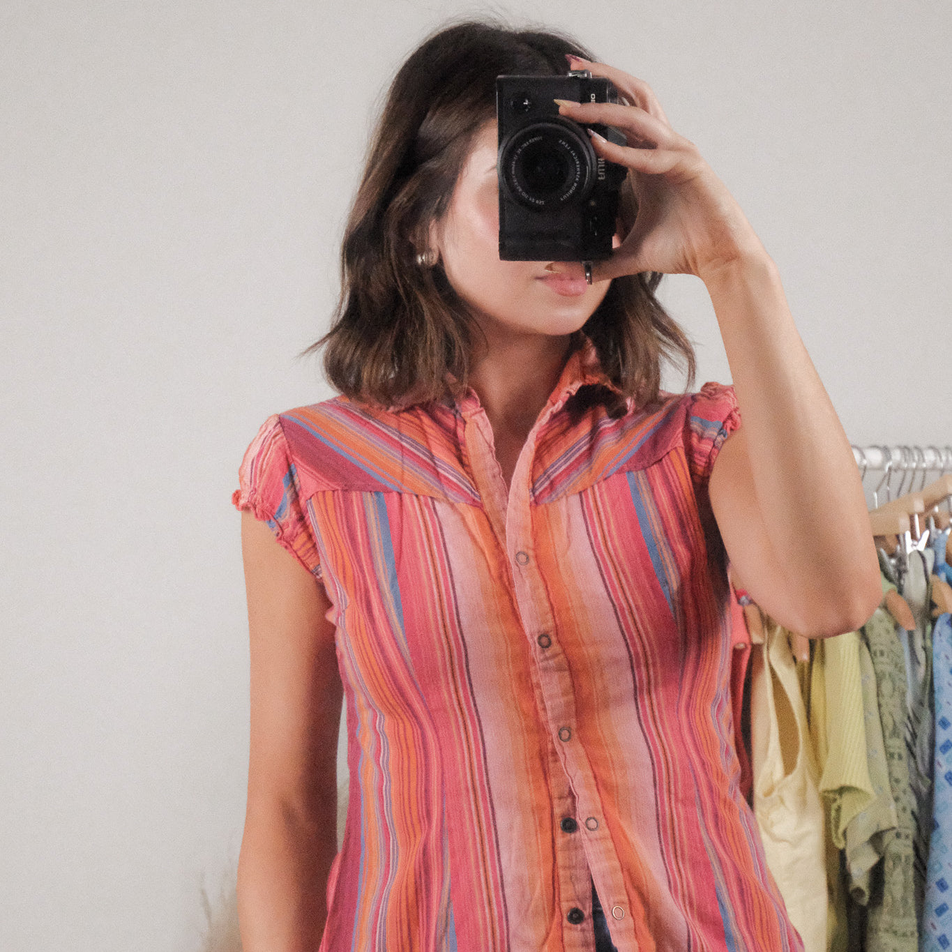 Vintage x Cotton Striped Blouse (M)