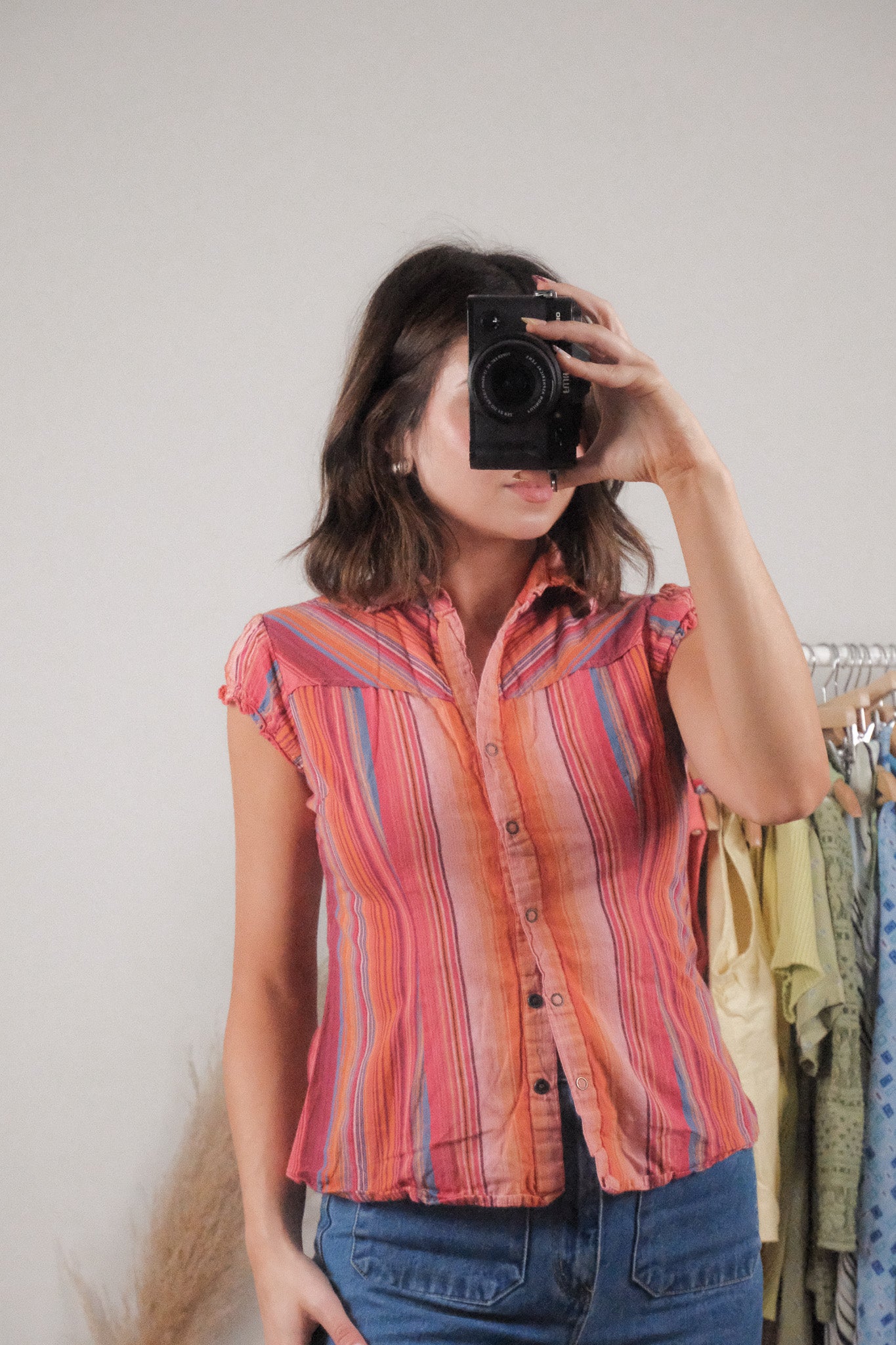 Vintage x Cotton Striped Blouse (M)