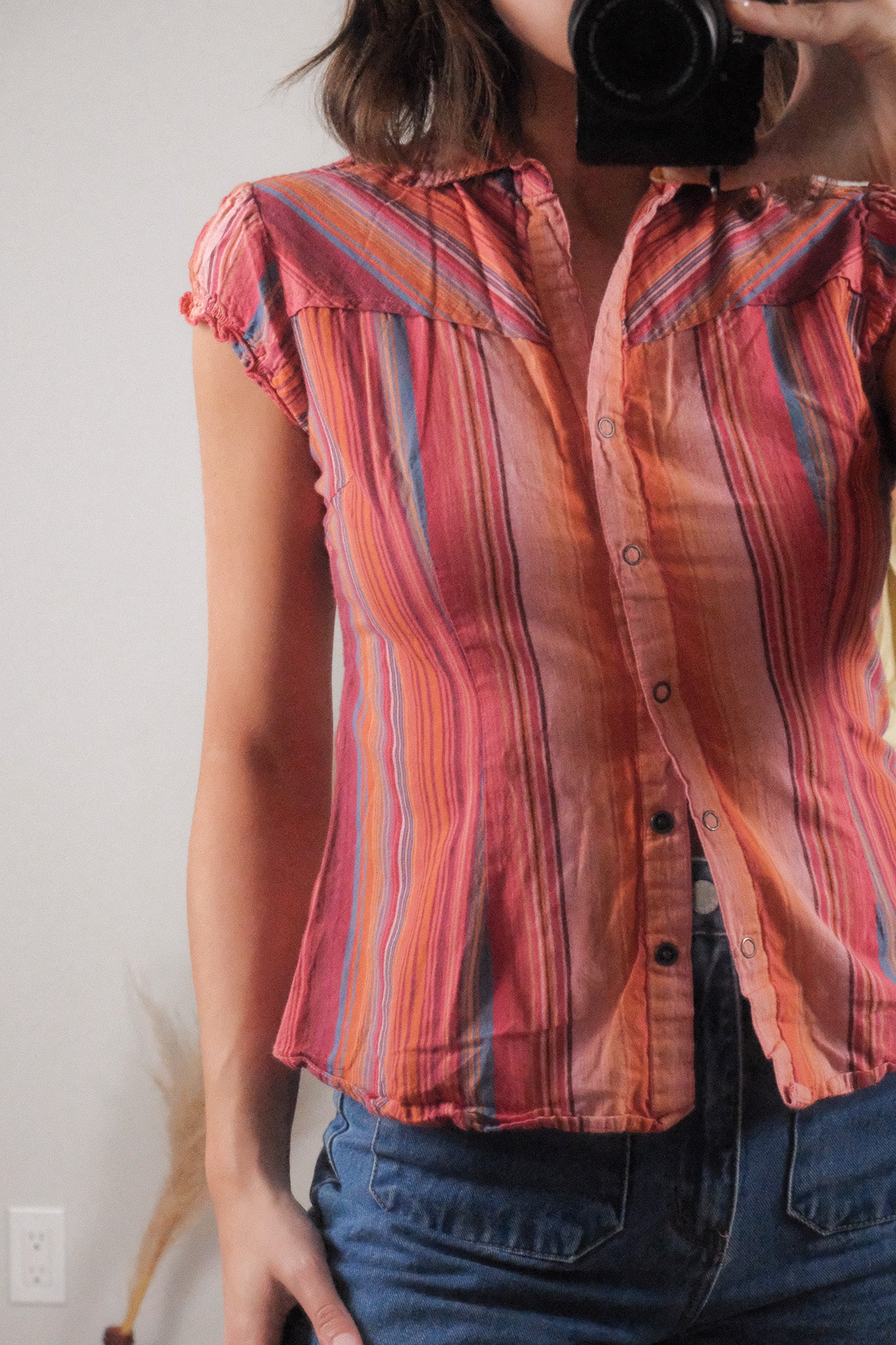 Vintage x Cotton Striped Blouse (M)