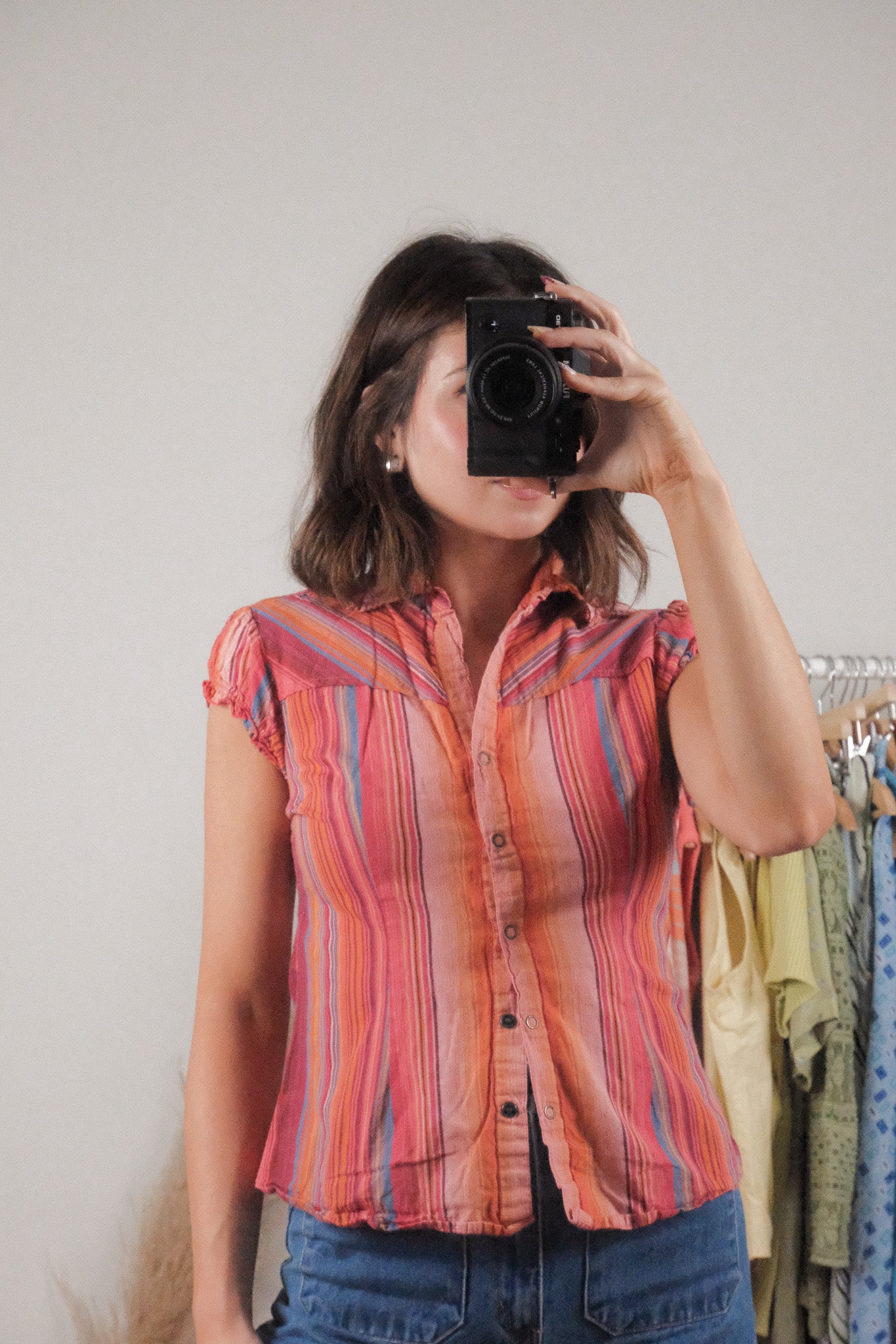 Vintage x Cotton Striped Blouse (M)