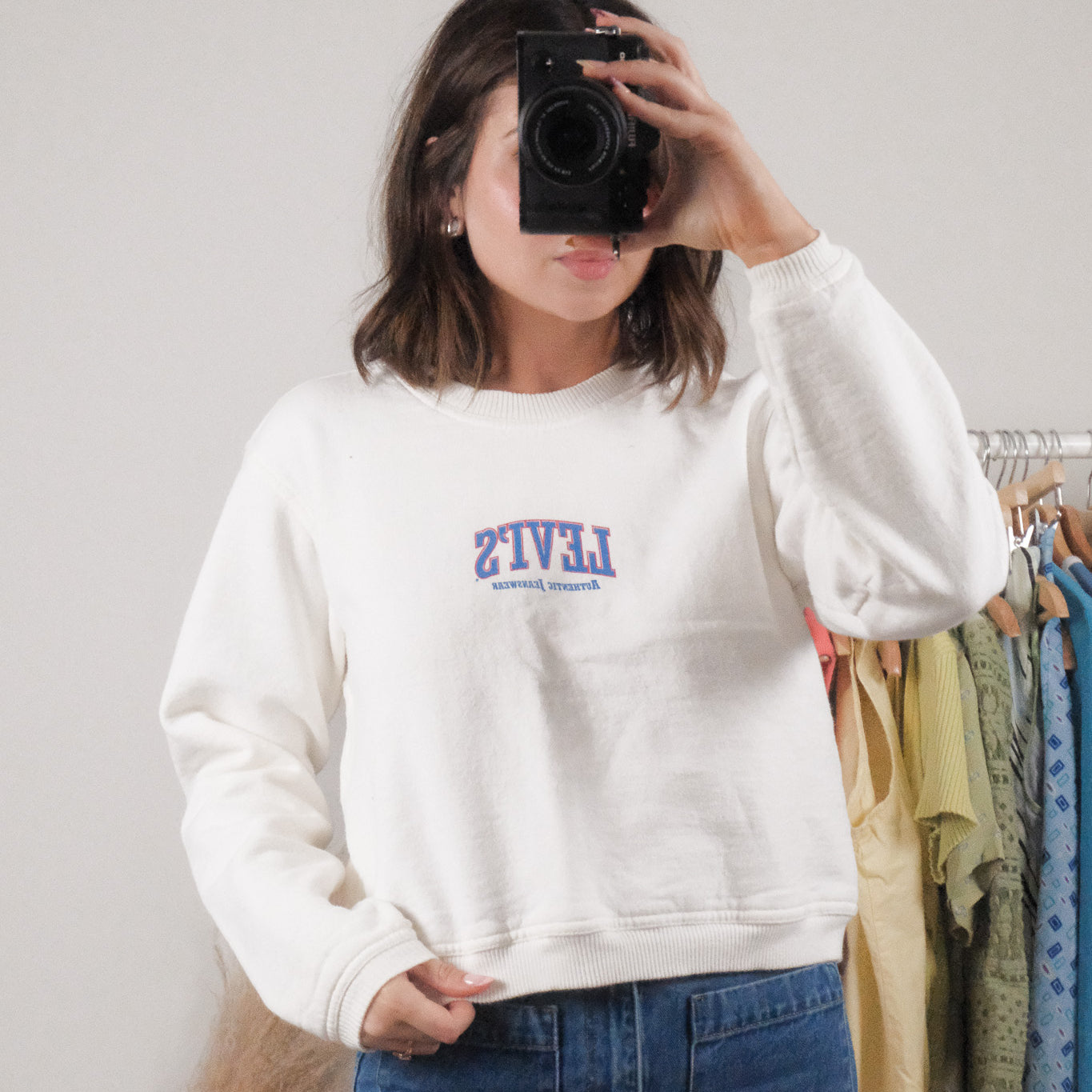 Made in Canada x 90s x LEVIS STRAUSS Cropped Cotton Sweatshirt (S)
