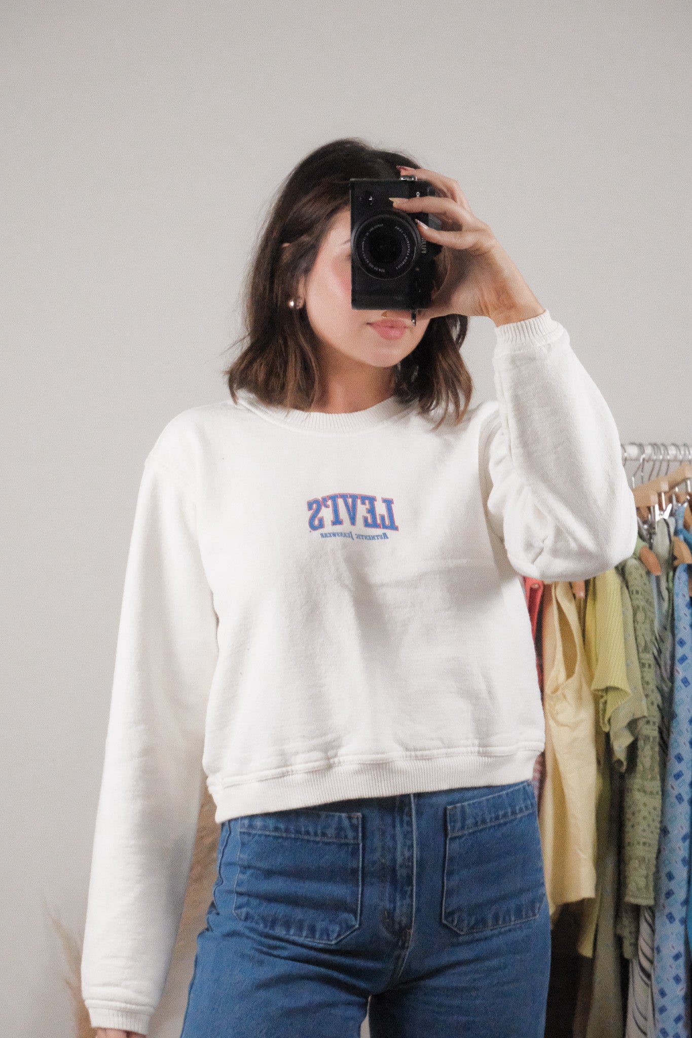 Made in Canada x 90s x LEVIS STRAUSS Cropped Cotton Sweatshirt (S)