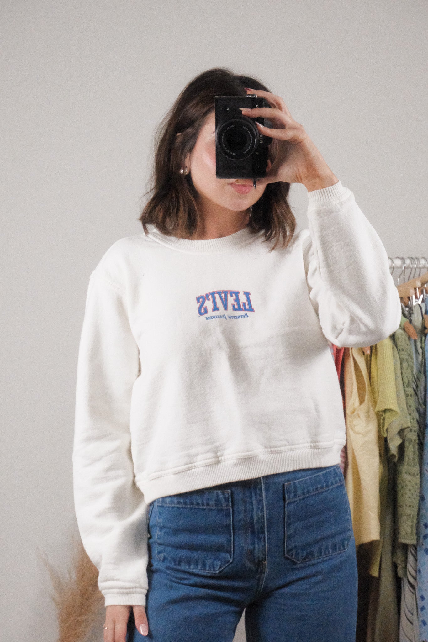 Made in Canada x 90s x LEVIS STRAUSS Cropped Cotton Sweatshirt (S)