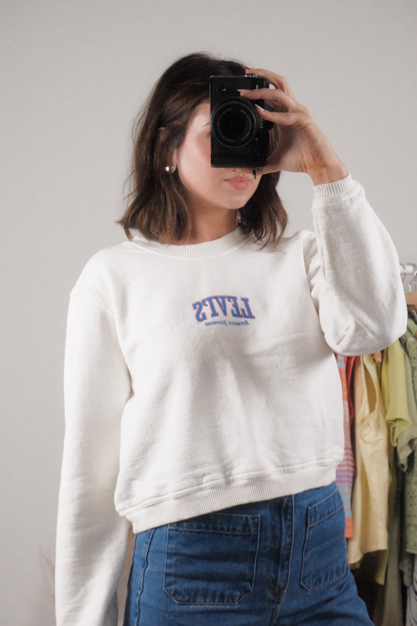 Made in Canada x 90s x LEVIS STRAUSS Cropped Cotton Sweatshirt (S)