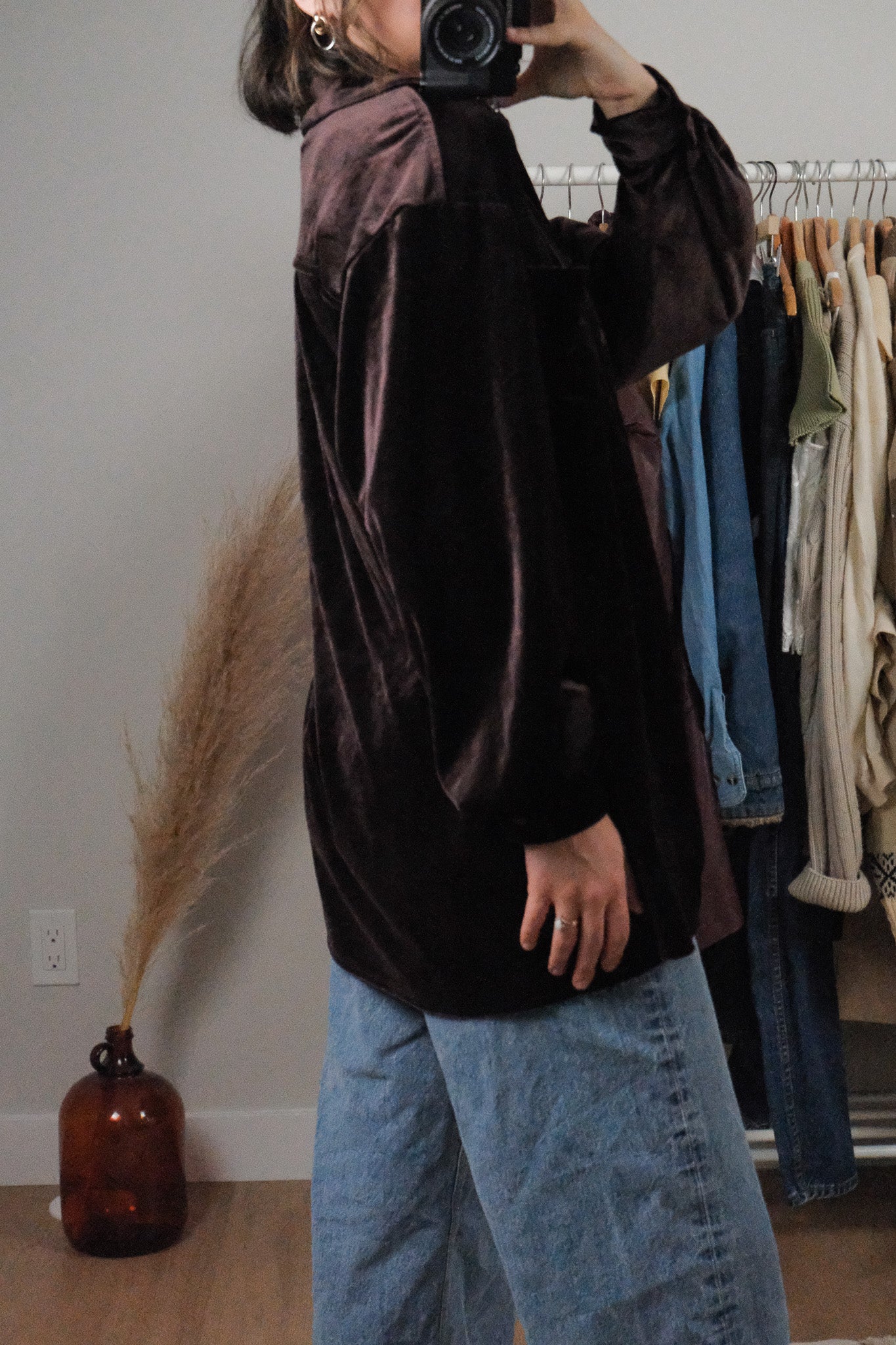 Made in Canada x Vintage x Velvet Button Up (S/M)