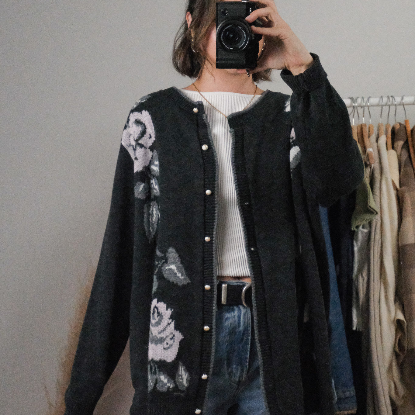 Vintage x Flower Cardigan (L)