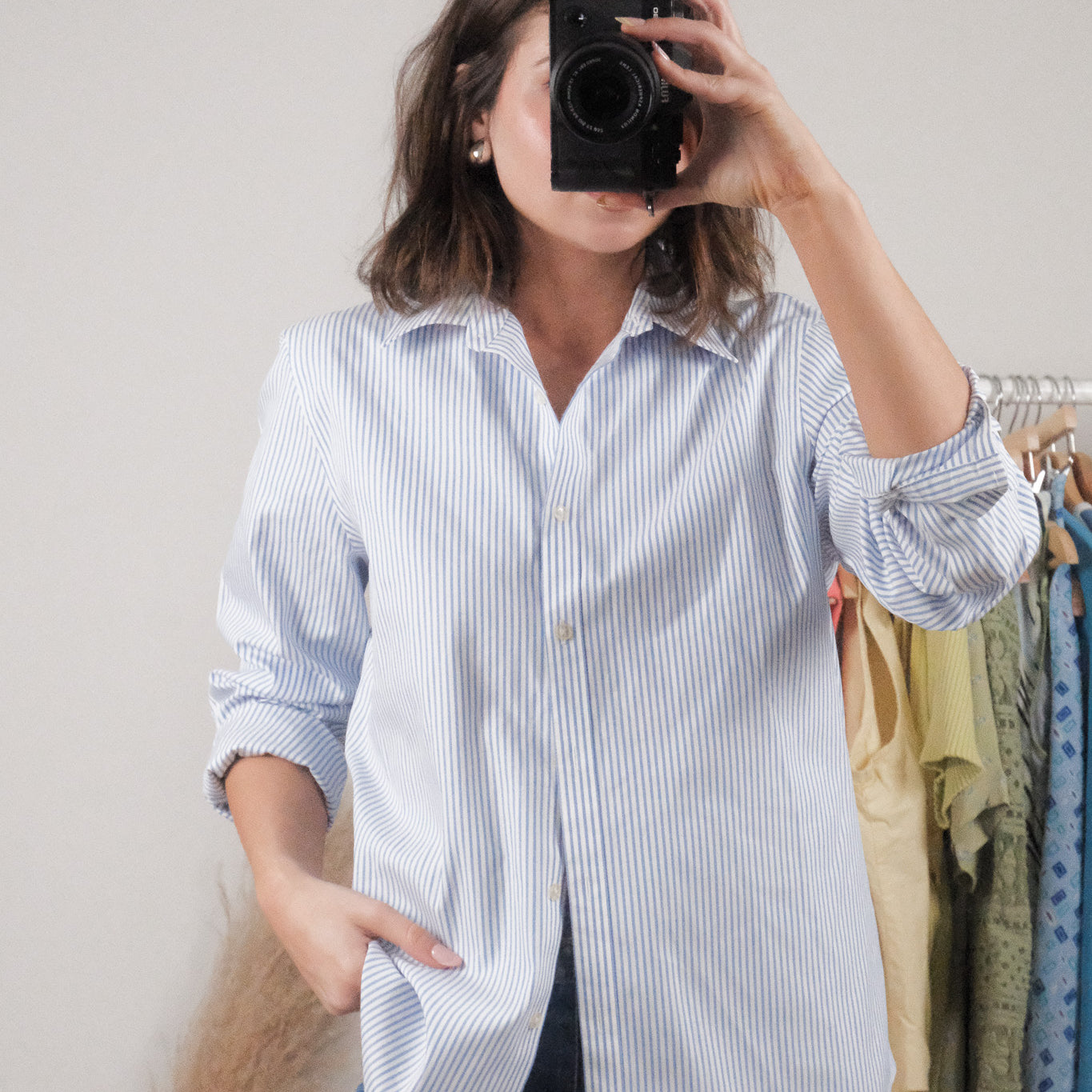 Vintage x Cotton Striped Blouse (M)