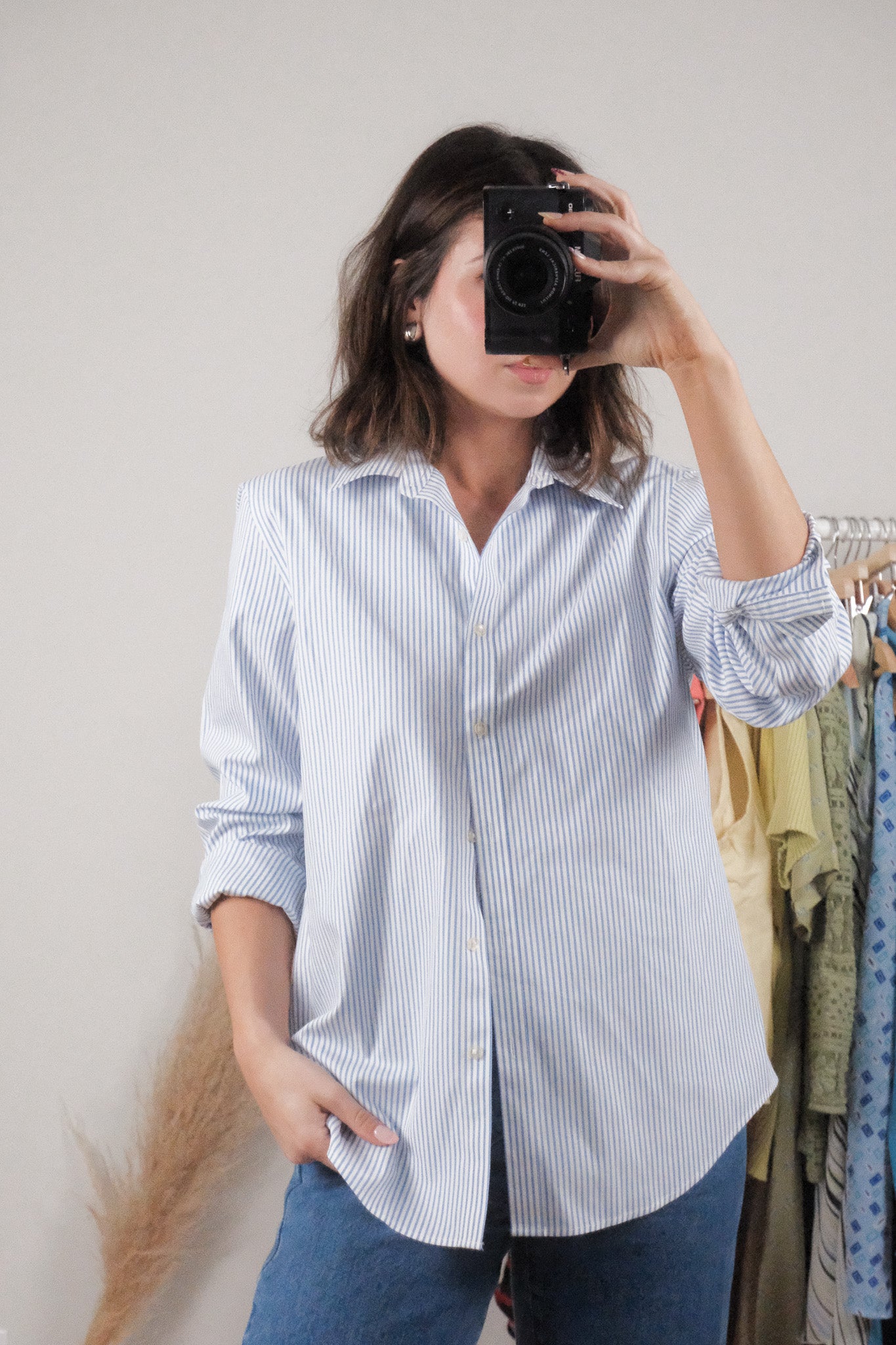 Vintage x Cotton Striped Blouse (M)