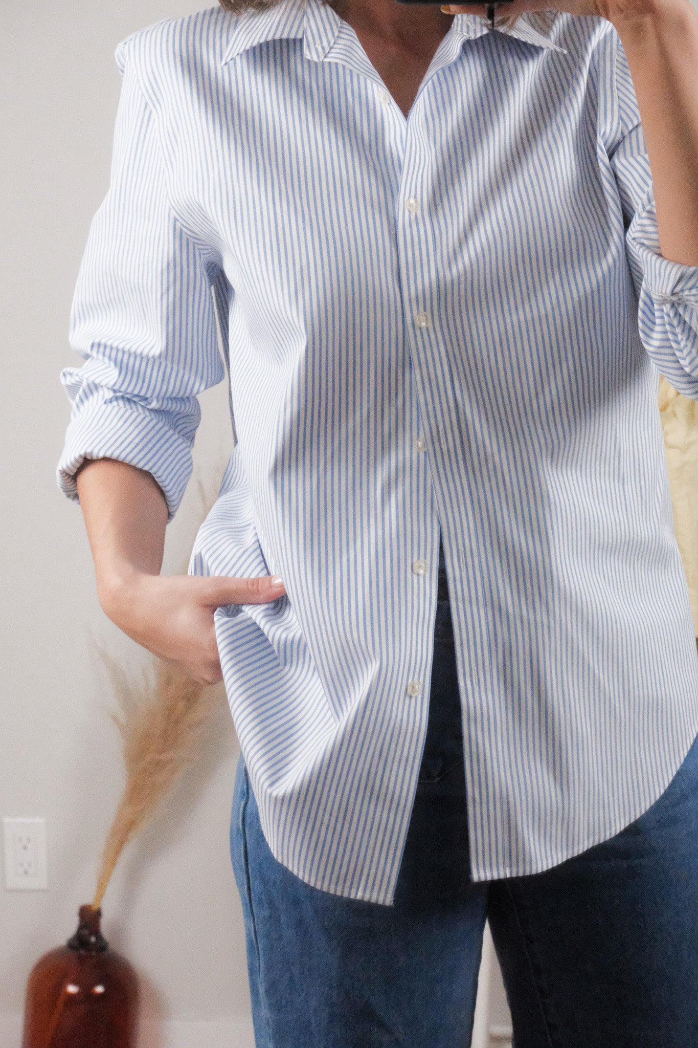 Vintage x Cotton Striped Blouse (M)