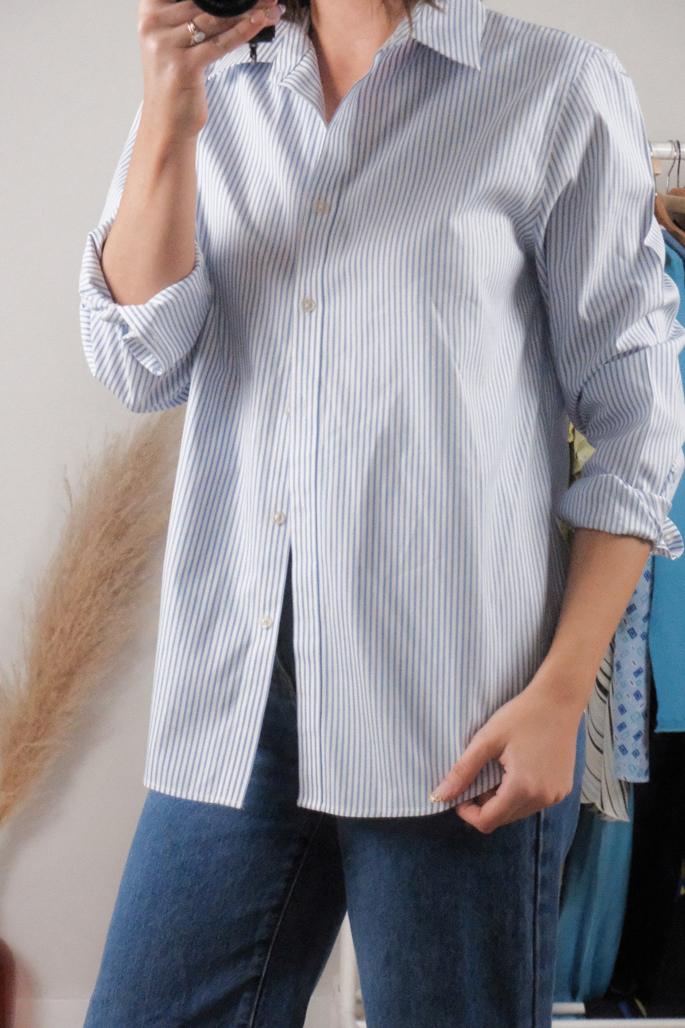 Vintage x Cotton Striped Blouse (M)