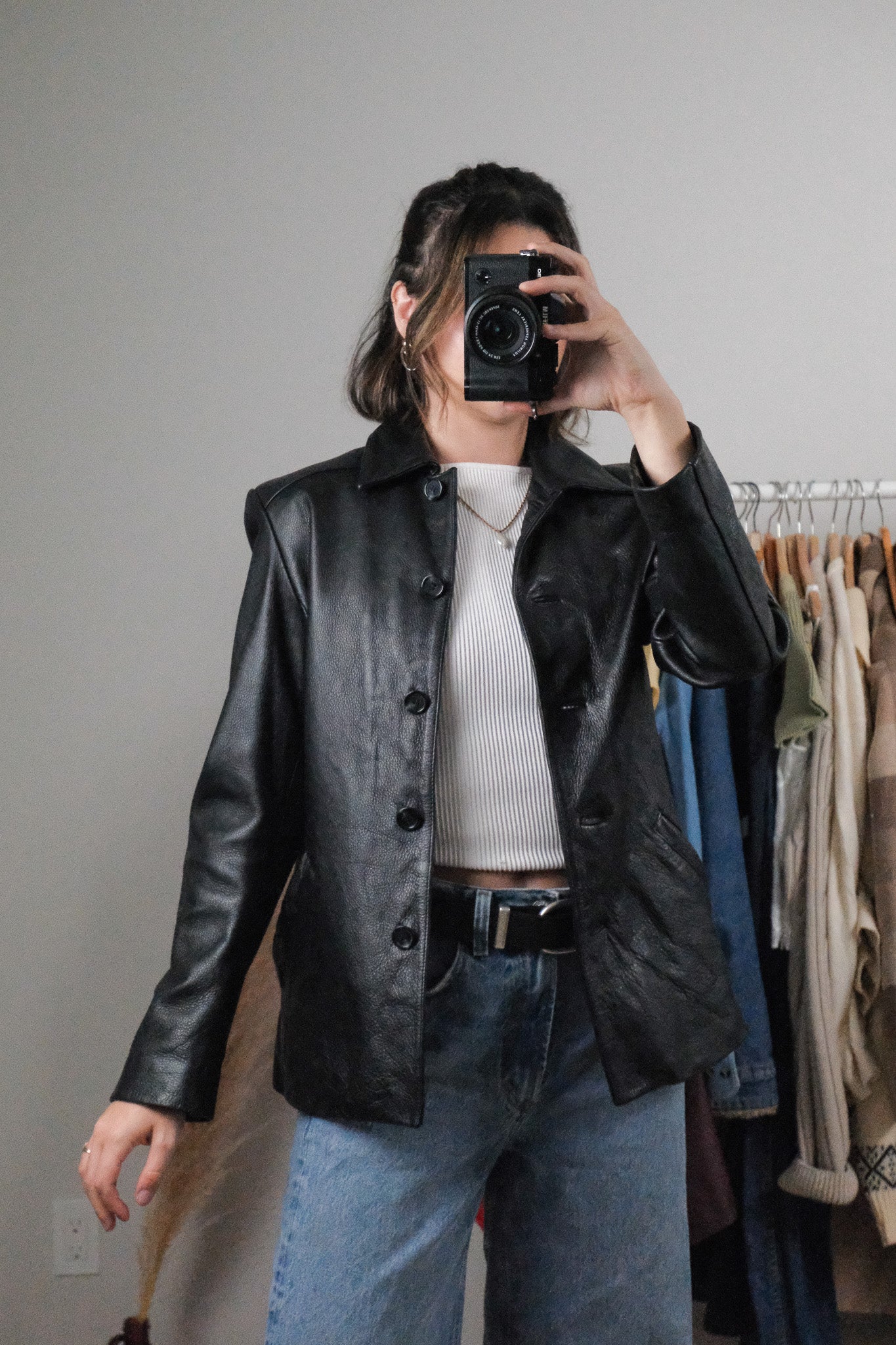 Vintage x Leather Jacket (S)
