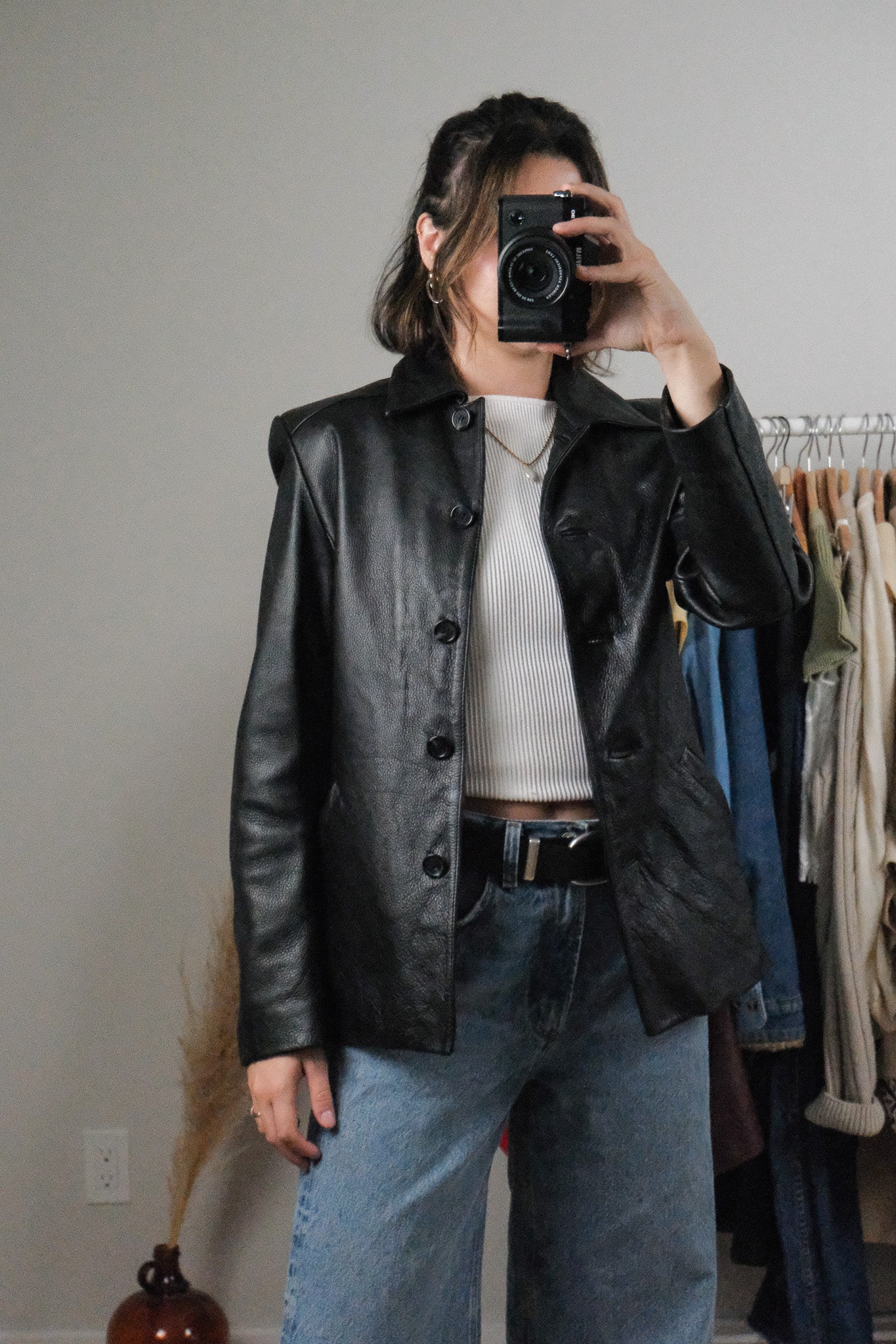Vintage x Leather Jacket (S)